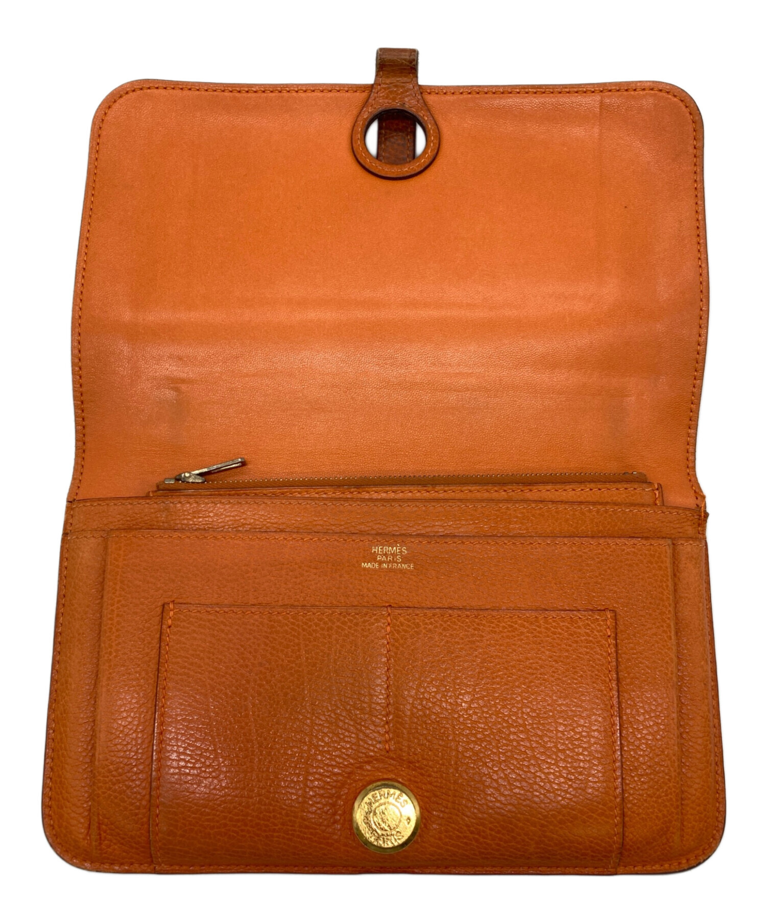 中古・古着通販】HERMES (エルメス) 長財布 オレンジ｜ブランド・古着 