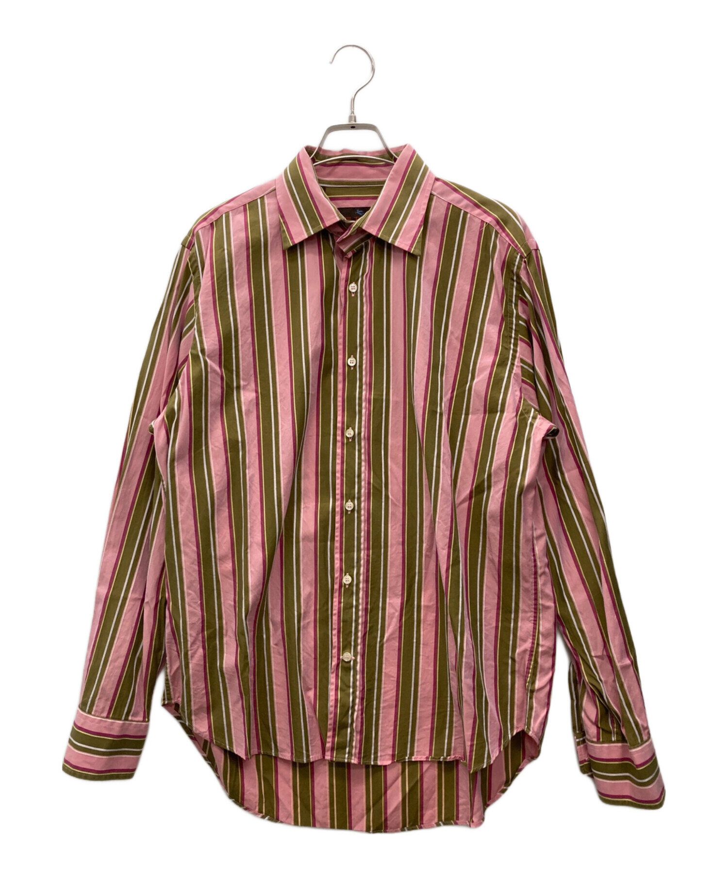 中古・古着通販】ETRO (エトロ) 長袖シャツ ピンク×ブラウン サイズ:L