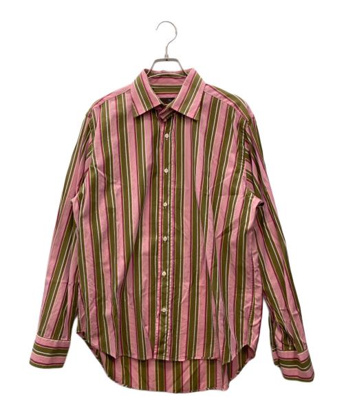 エトロ 長袖シャツブラウス レディース - 中古・古着通販】ETRO (エトロ) 長袖シャツ ピンク×ブラウン サイズ:L