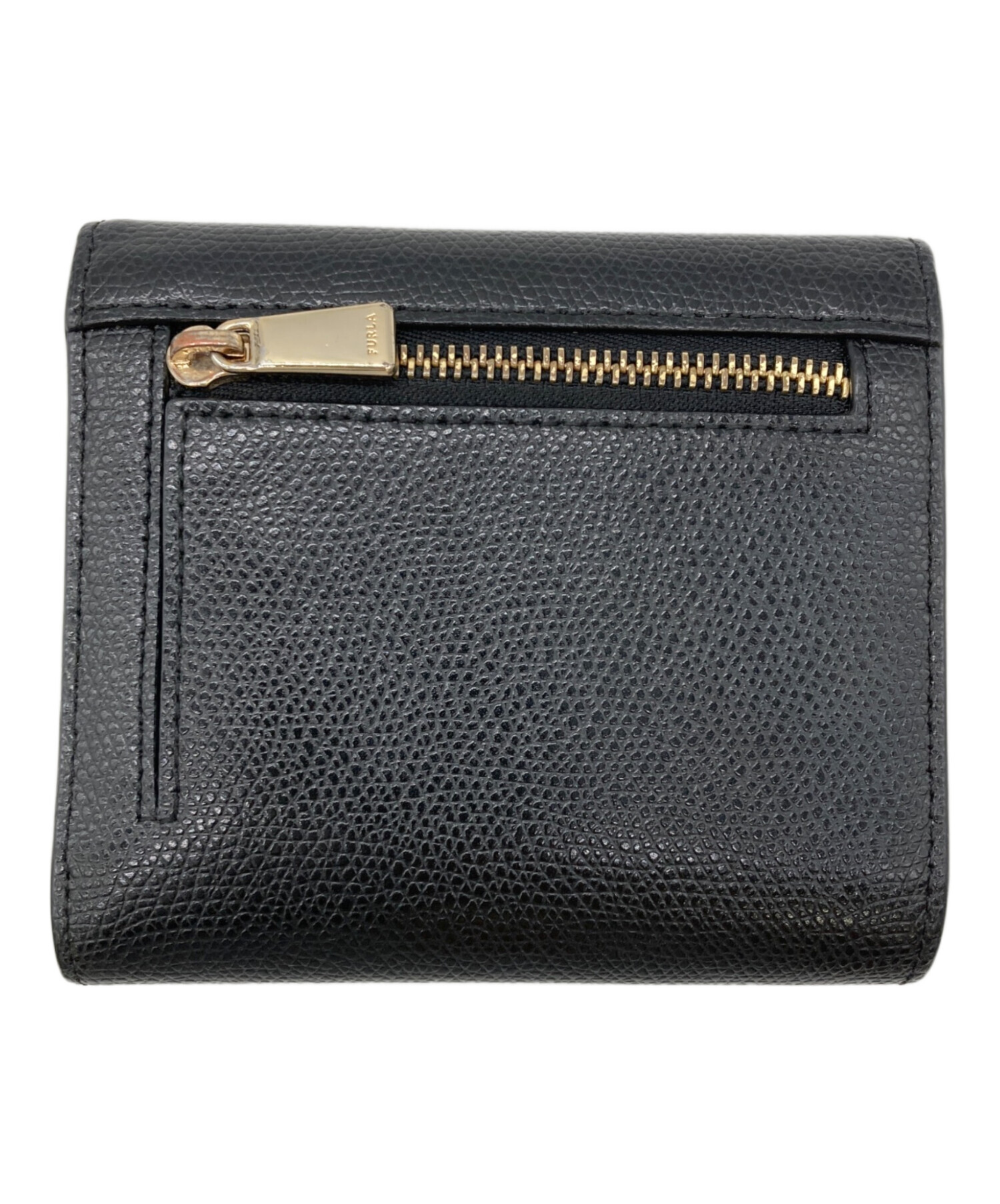 中古・古着通販】FURLA (フルラ) 3つ折り財布 ブラック｜ブランド