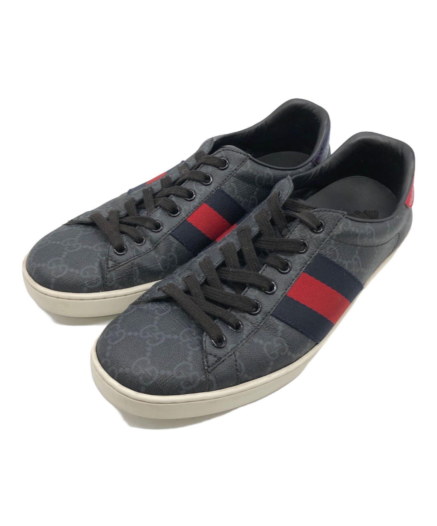 中古・古着通販】GUCCI (グッチ) スニーカー ブラック サイズ:7 1/2 