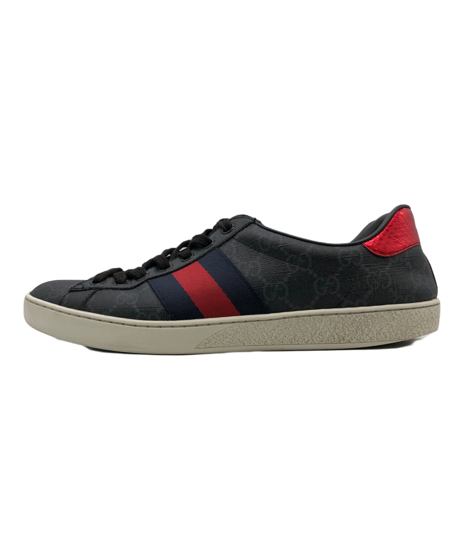 中古・古着通販】GUCCI (グッチ) スニーカー ブラック サイズ:7 1/2 