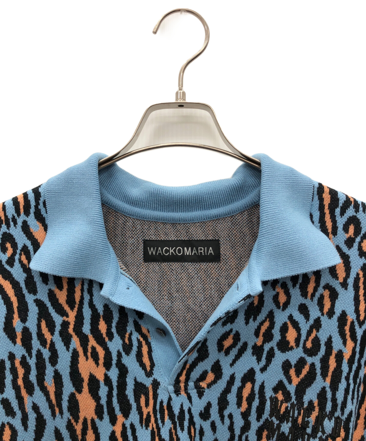 中古・古着通販】WACKO MARIA (ワコマリア) ニットポロシャツ スカイ