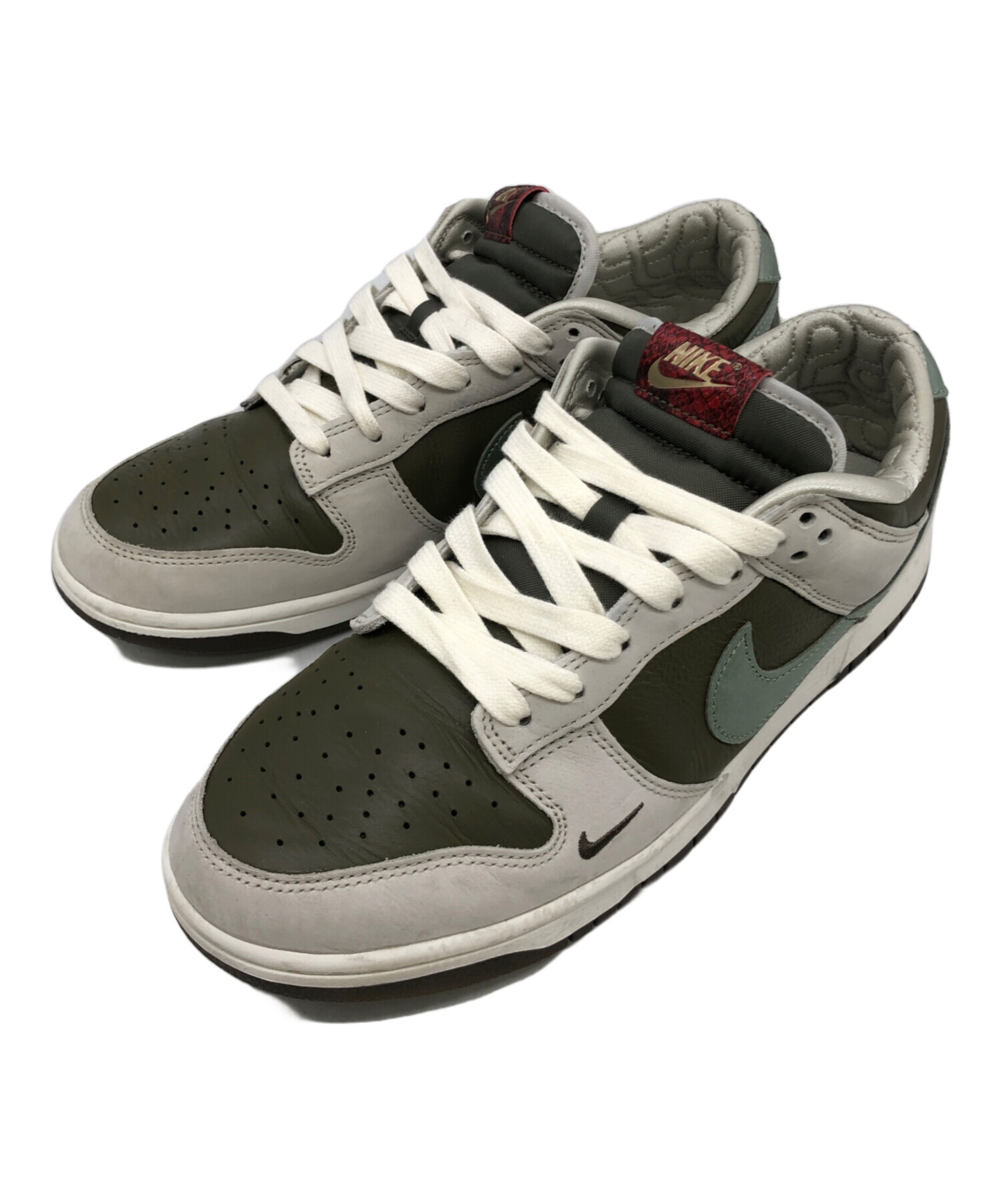 中古・古着通販】NIKE (ナイキ) スニーカー ホワイト×カーキ サイズ 