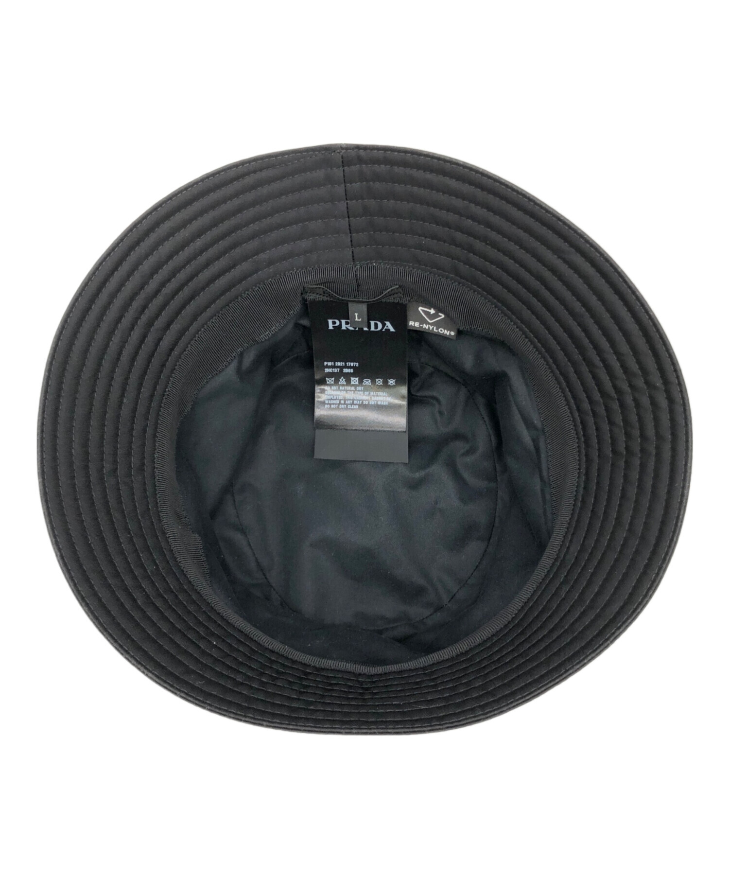 中古・古着通販】PRADA (プラダ) 帽子 シルバー×ブラック｜ブランド