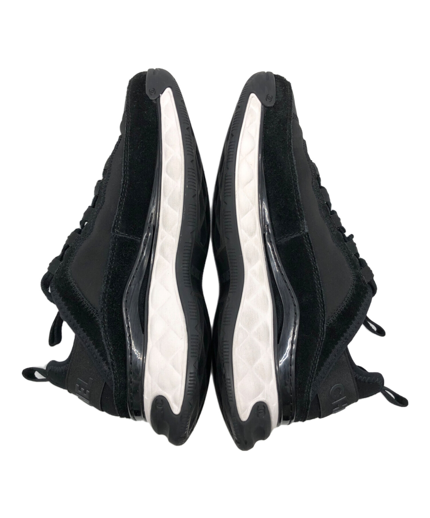 ★値下げ★CHANEL ブラック スニーカー 中古・古着通販】CHANEL (シャネル) スニーカー ブラック サイズ:39