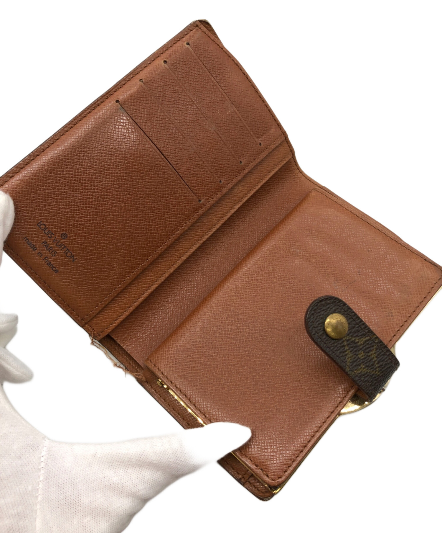 未使用に近い ルイヴィトン　ポルト モネ・ビエ ヴィエノワ カーフ ノワール 中古・古着通販】LOUIS VUITTON (ルイ ヴィトン) ポルト モネ・ビエ