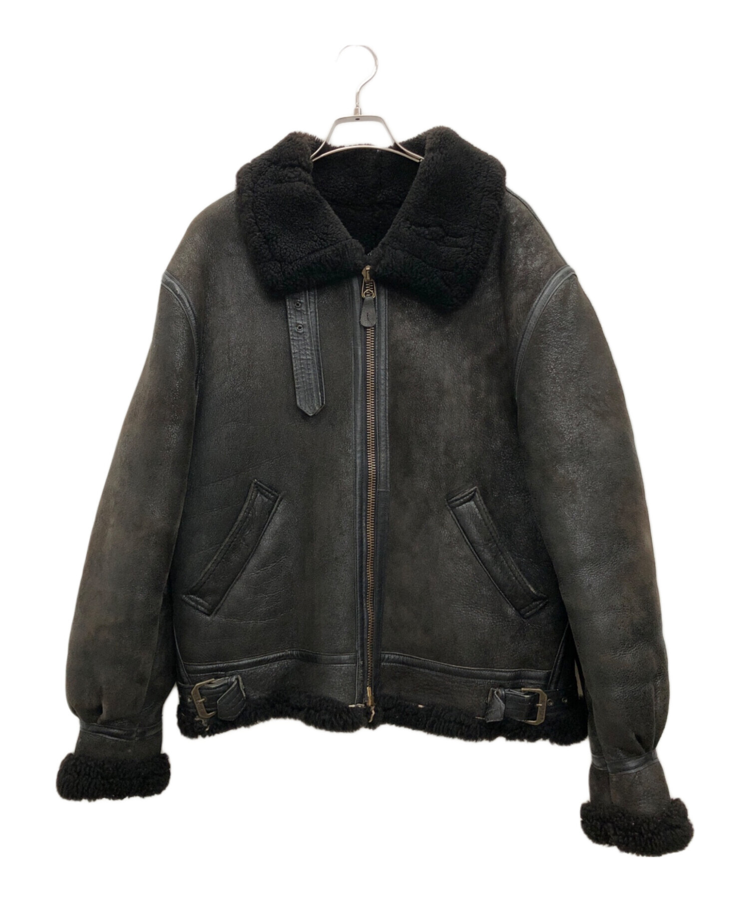 美品 アヴィレックス AVIREX ムートン ファー ブラック ブルゾン 大人にこそ似合う〈アヴィレックス〉のフライトジャケット