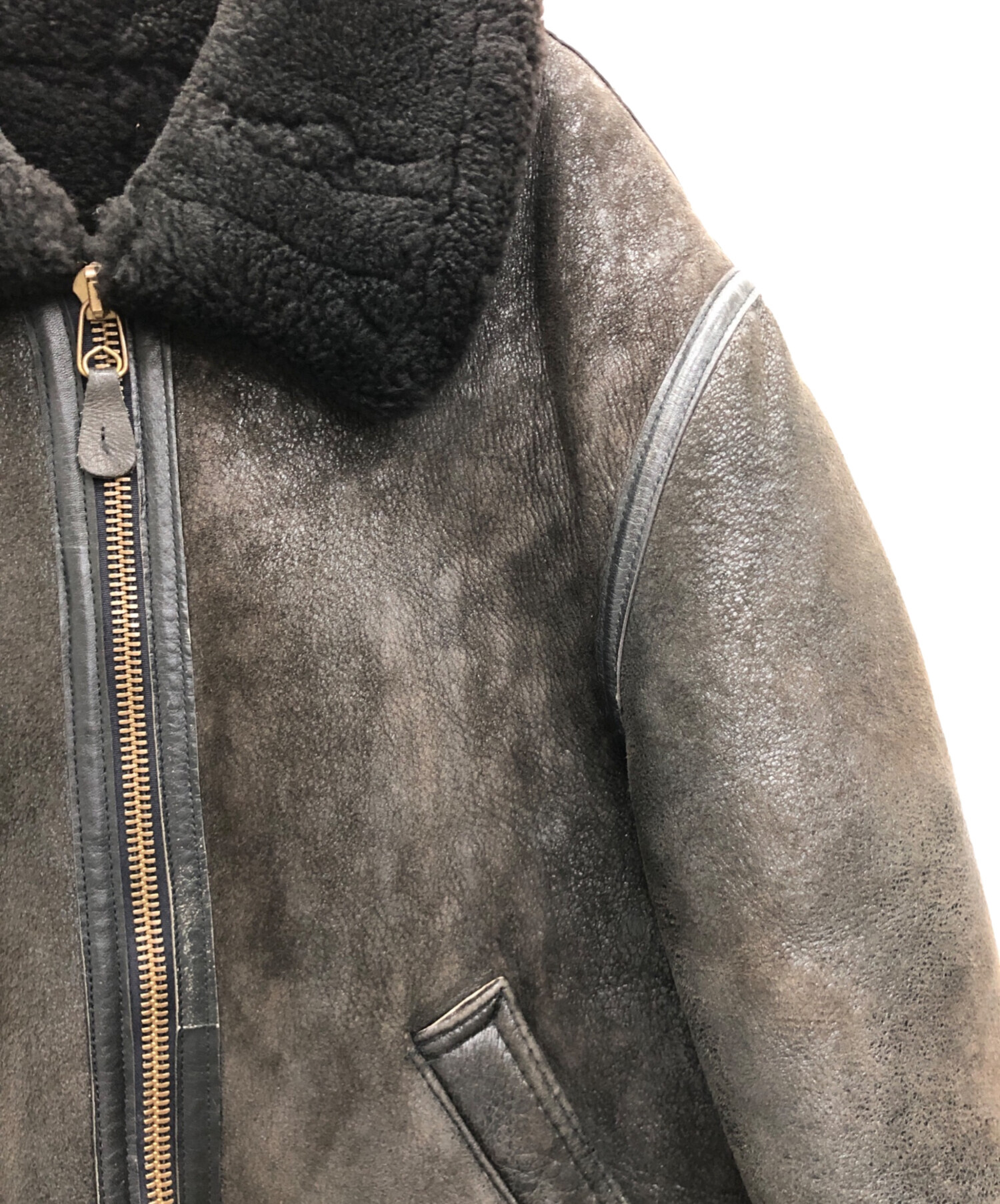 【古着】AVIREX ムートンコートブラック 楽天市場】フライトジャケット 本革 メンズ AVIREX アビレックス 革