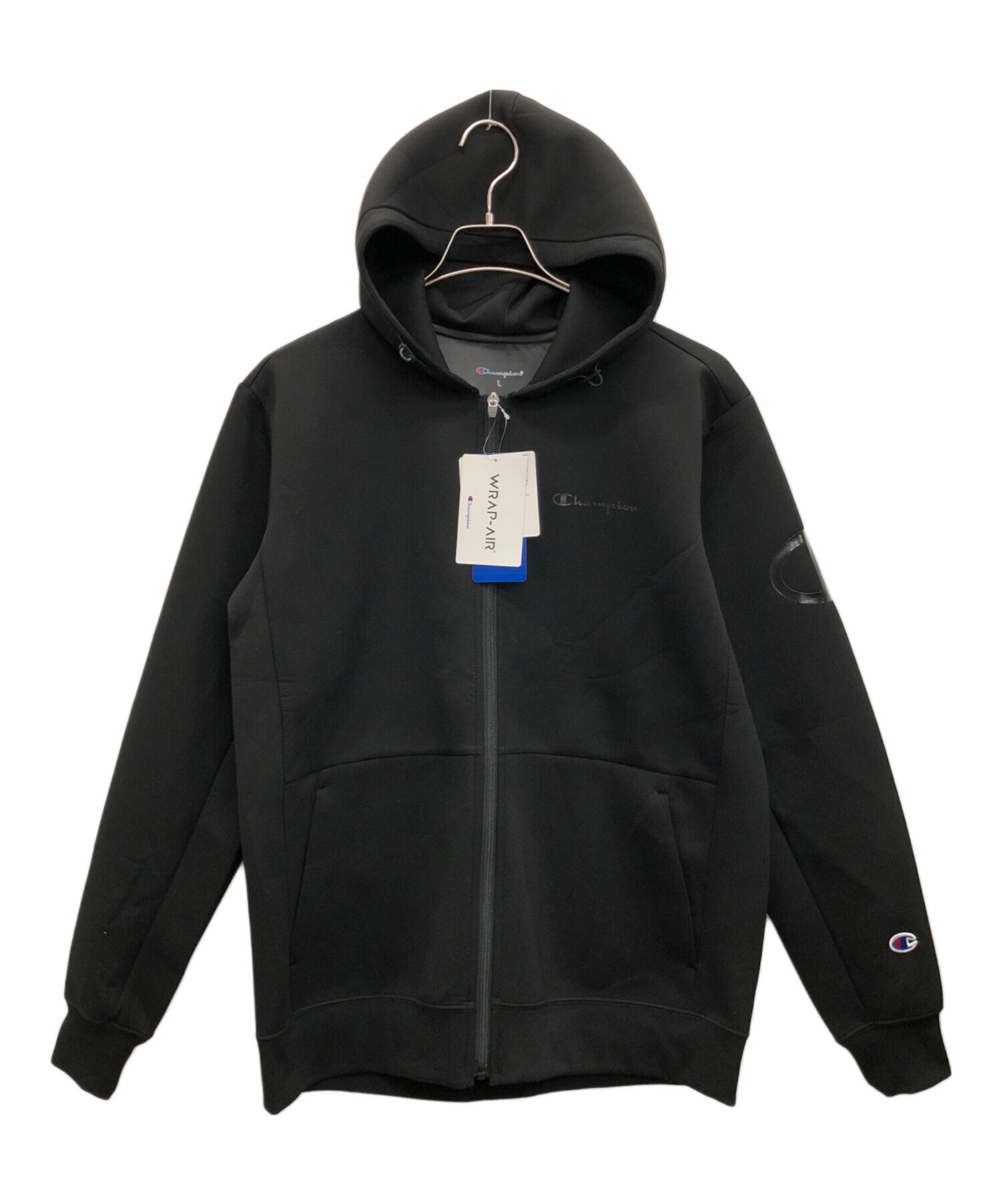 Champion (チャンピオン) TW 3LS ZIP Hooded SWEAT ブラック サイズ:L 未使用品