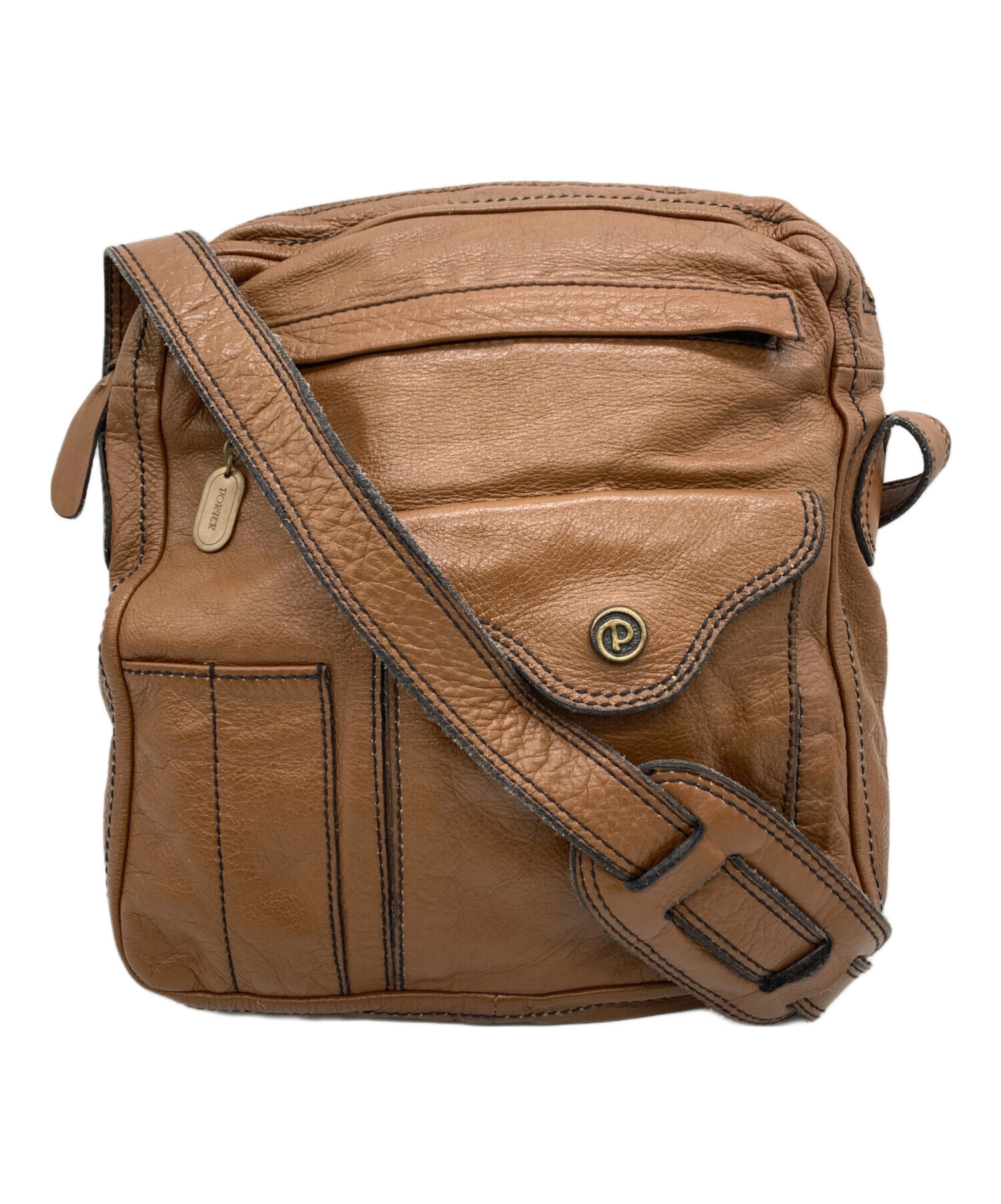 【美品】PORTER　ポーター　ショルダー　ブラウン PORTER ポーターブラウン ショルダーバッグ 【公式通販】