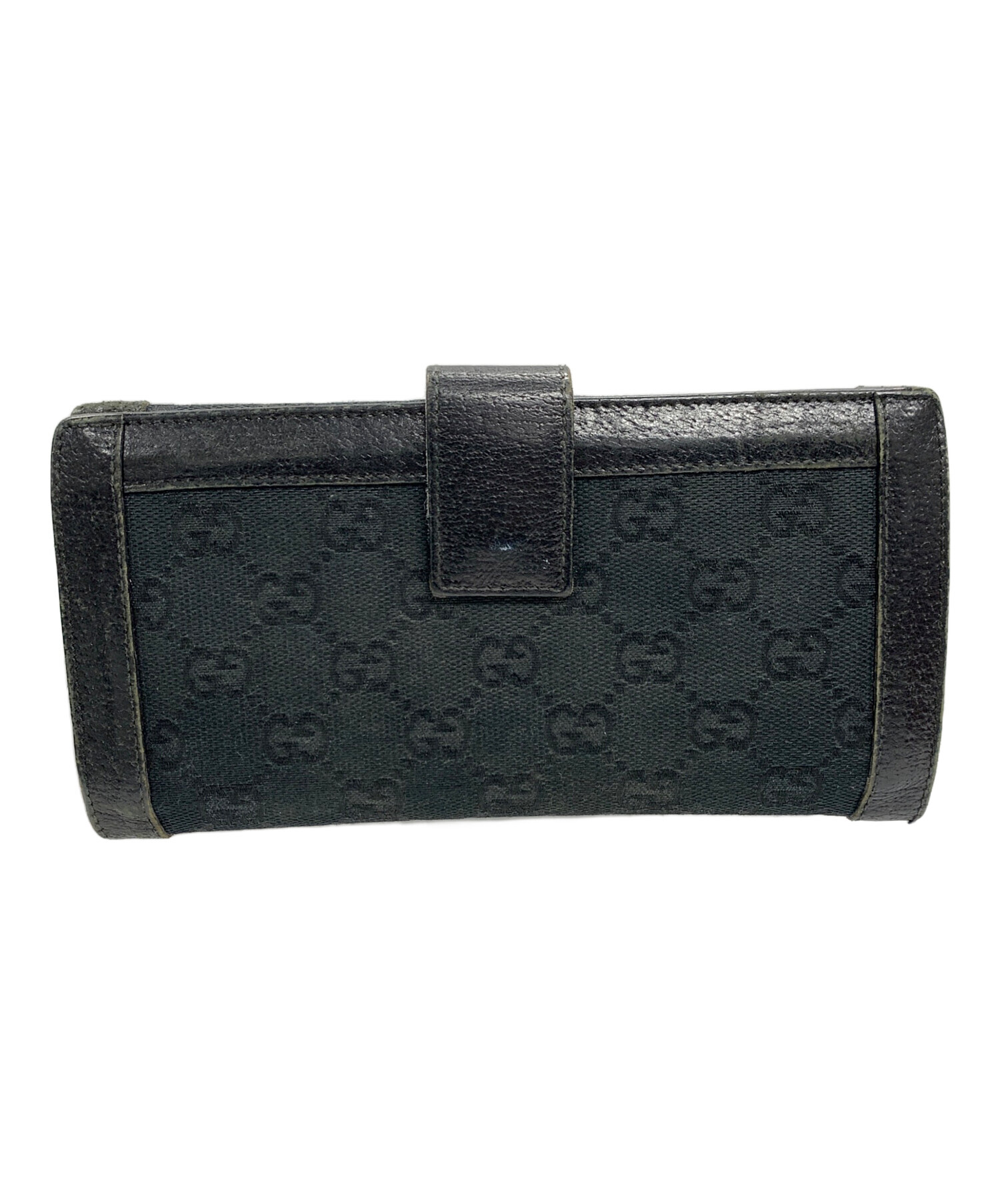 中古・古着通販】GUCCI (グッチ) 長財布 GGキャンバス ブラック サイズ