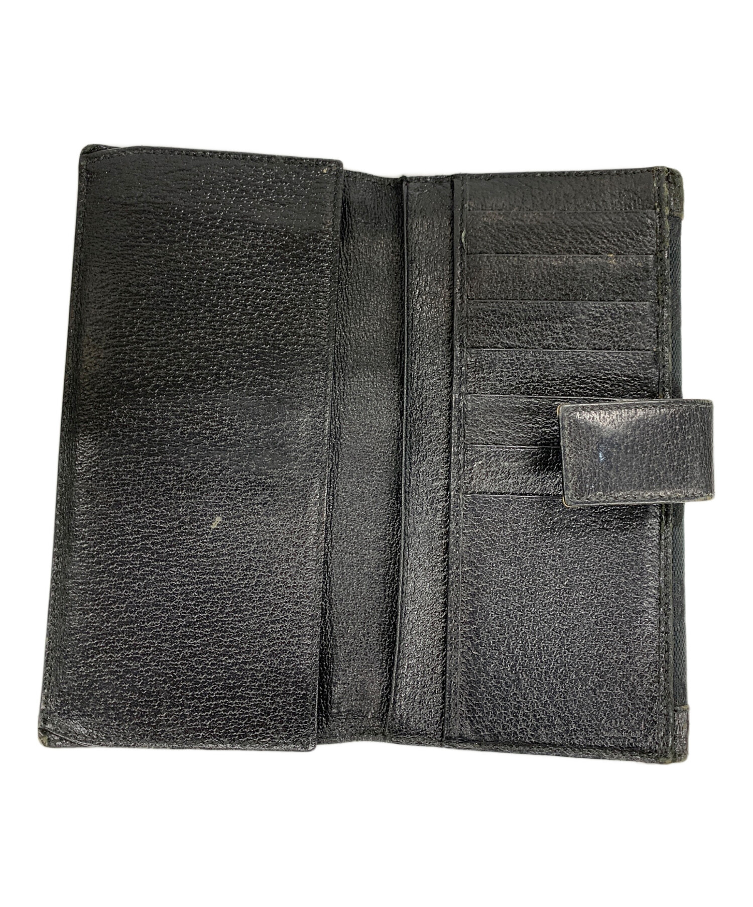 中古・古着通販】GUCCI (グッチ) 長財布 GGキャンバス ブラック サイズ