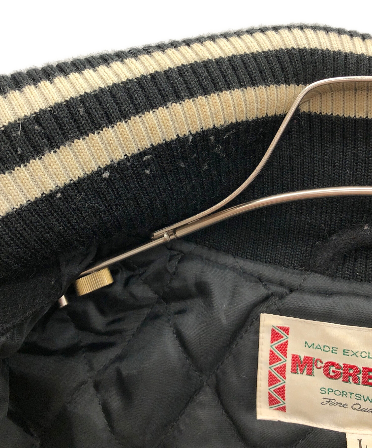 中古・古着通販】McGREGOR (マクレガー) スタジャン ブラック サイズ:L