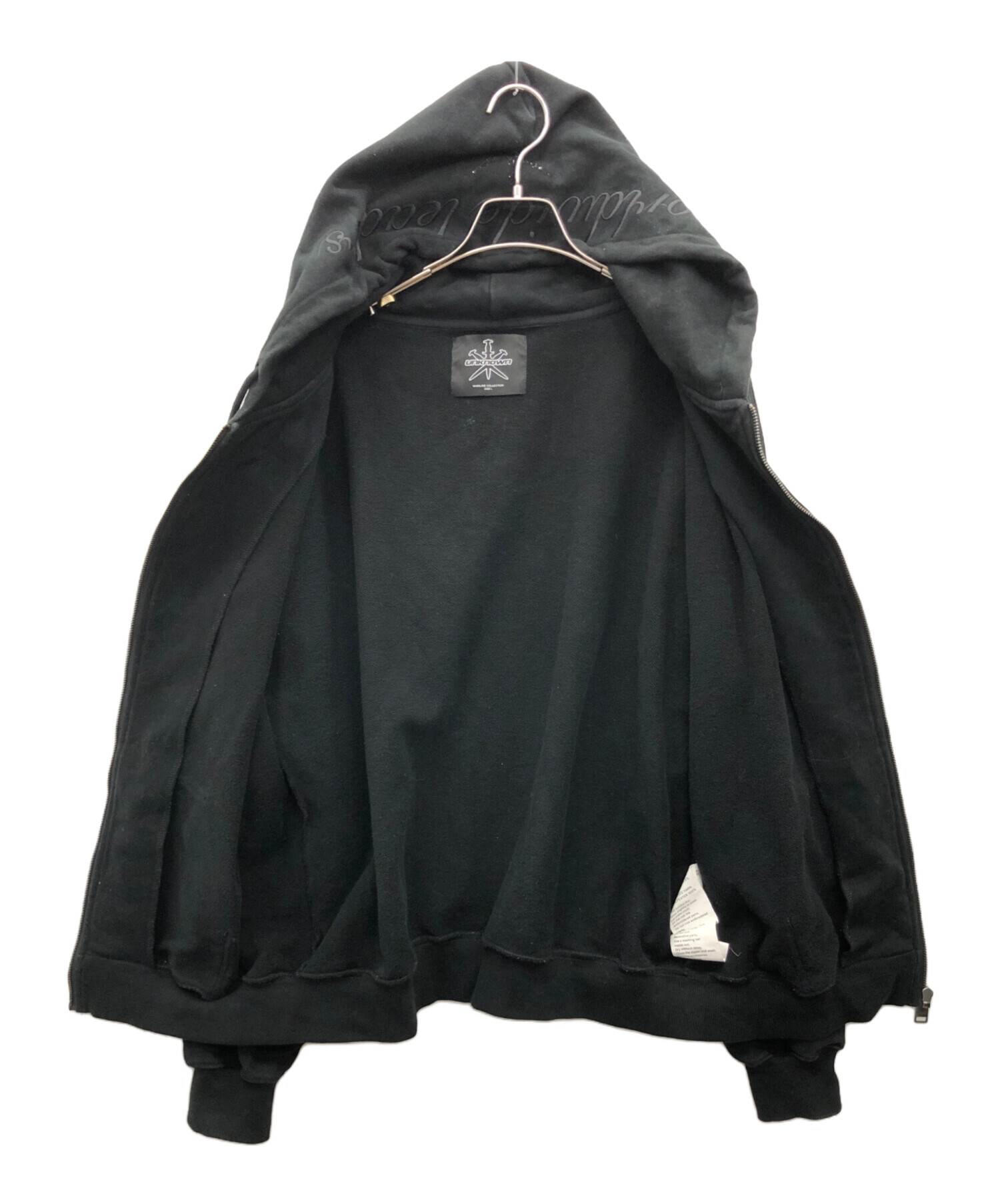 中古・古着通販】Unknown (アンノウン) ラインストーンジップパーカー 