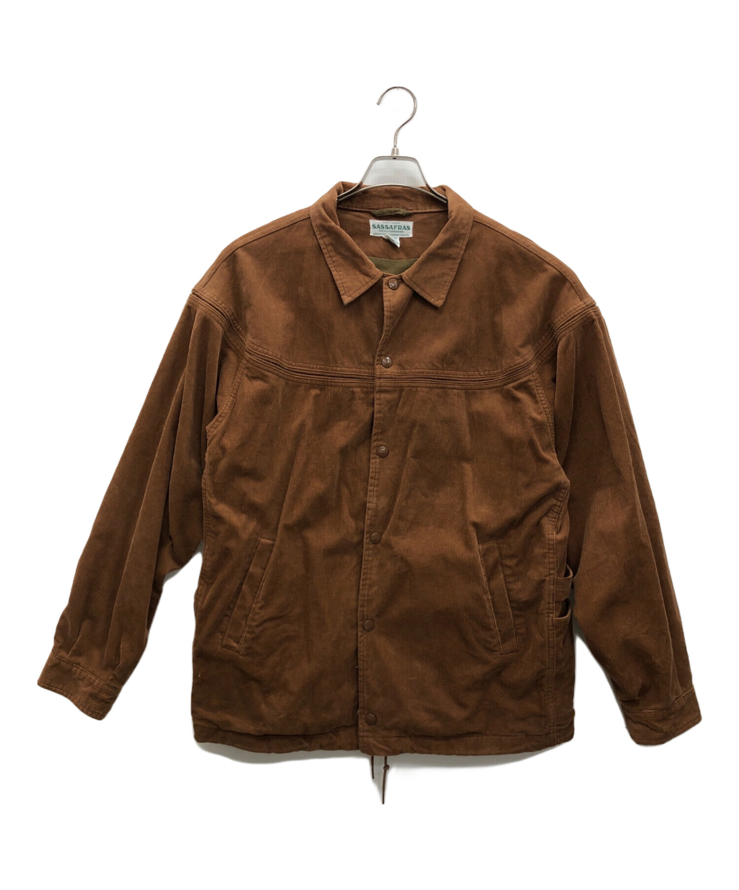 SSZ コーチジャケットブラウン XL 中古・古着通販】SASSAFRAS (ササフラス) コーチジャケット ブラウン