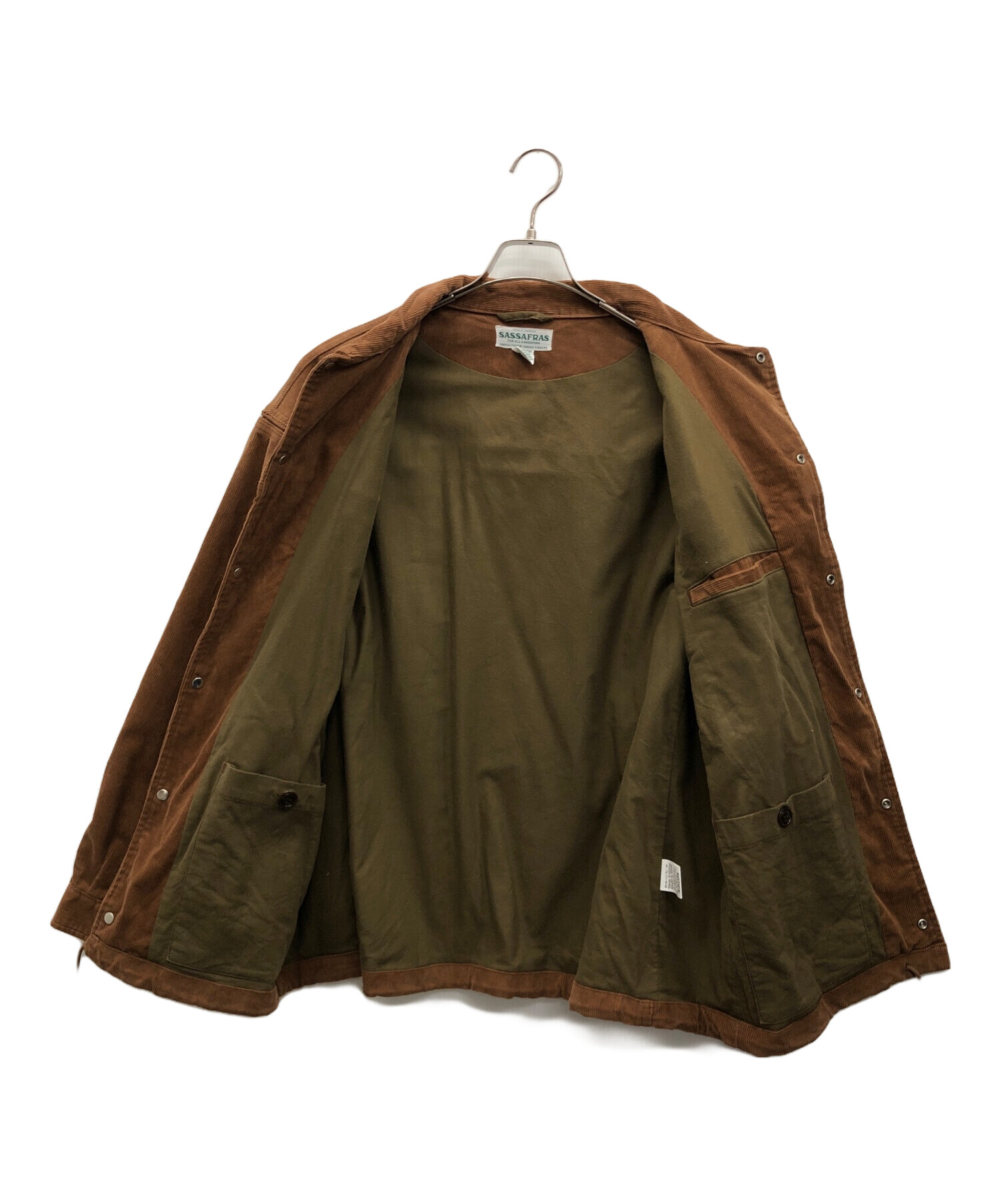 中古・古着通販】SASSAFRAS (ササフラス) コーチジャケット ブラウン 
