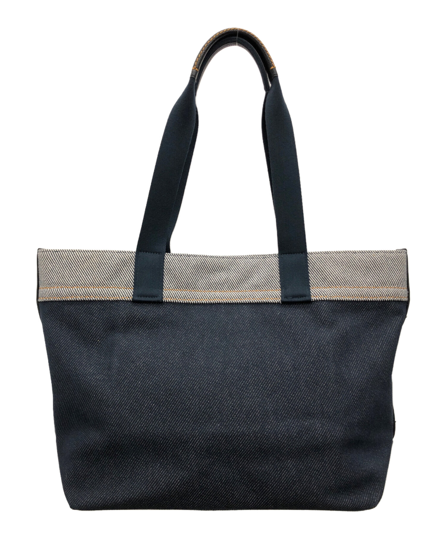 中古・古着通販】COACH (コーチ) デニムトートバッグ ネイビー 中古・古着通販】COACH (コーチ) デニムトートバッグ ネイビー
