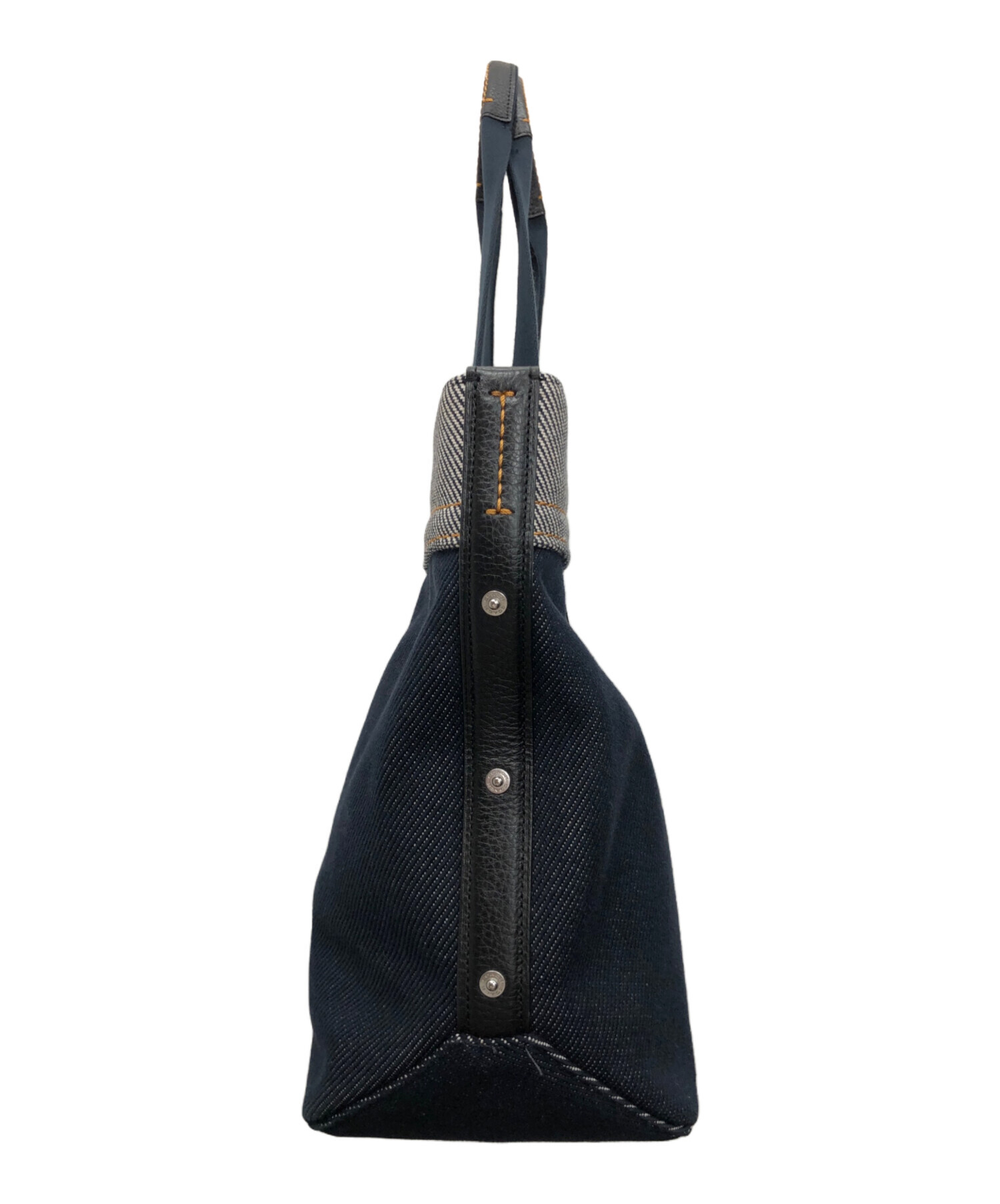 中古・古着通販】COACH (コーチ) デニムトートバッグ ネイビー