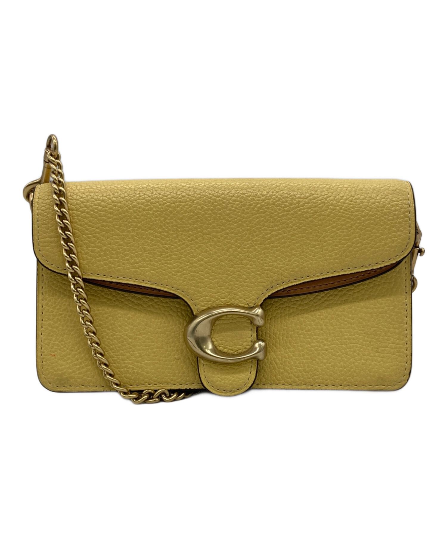中古・古着通販】COACH (コーチ) タビーチェーンクラッチ イエロー 