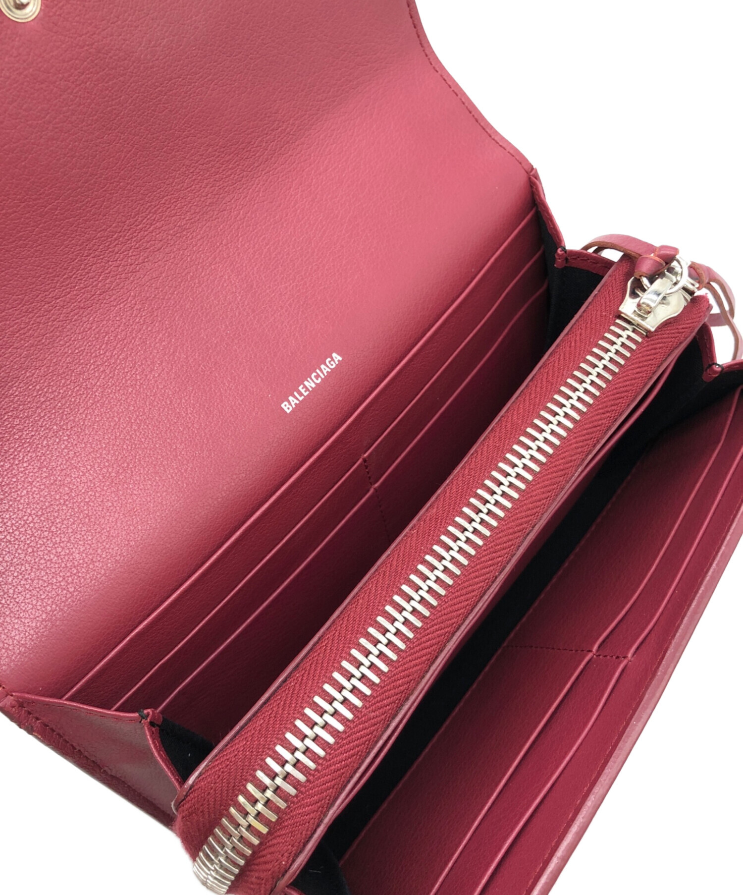 未使用・保管品✨ バレンシアガ 2つ折り長財布 レザー ピンク 2178 中古・古着通販】BALENCIAGA (バレンシアガ) 財布 ピンク｜ブランド