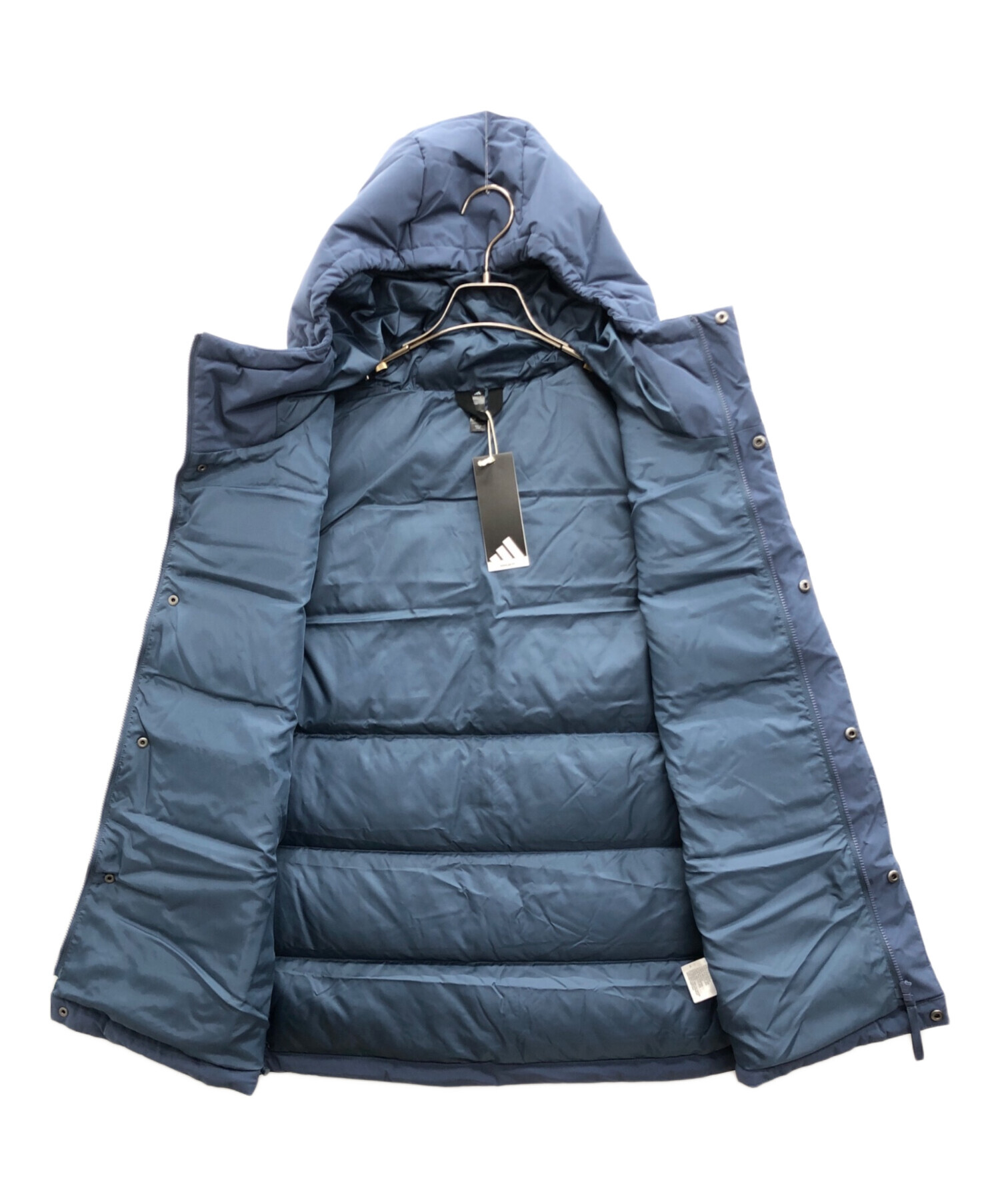 中古・古着通販】adidas (アディダス) ダウンベスト ブルー サイズ:M 