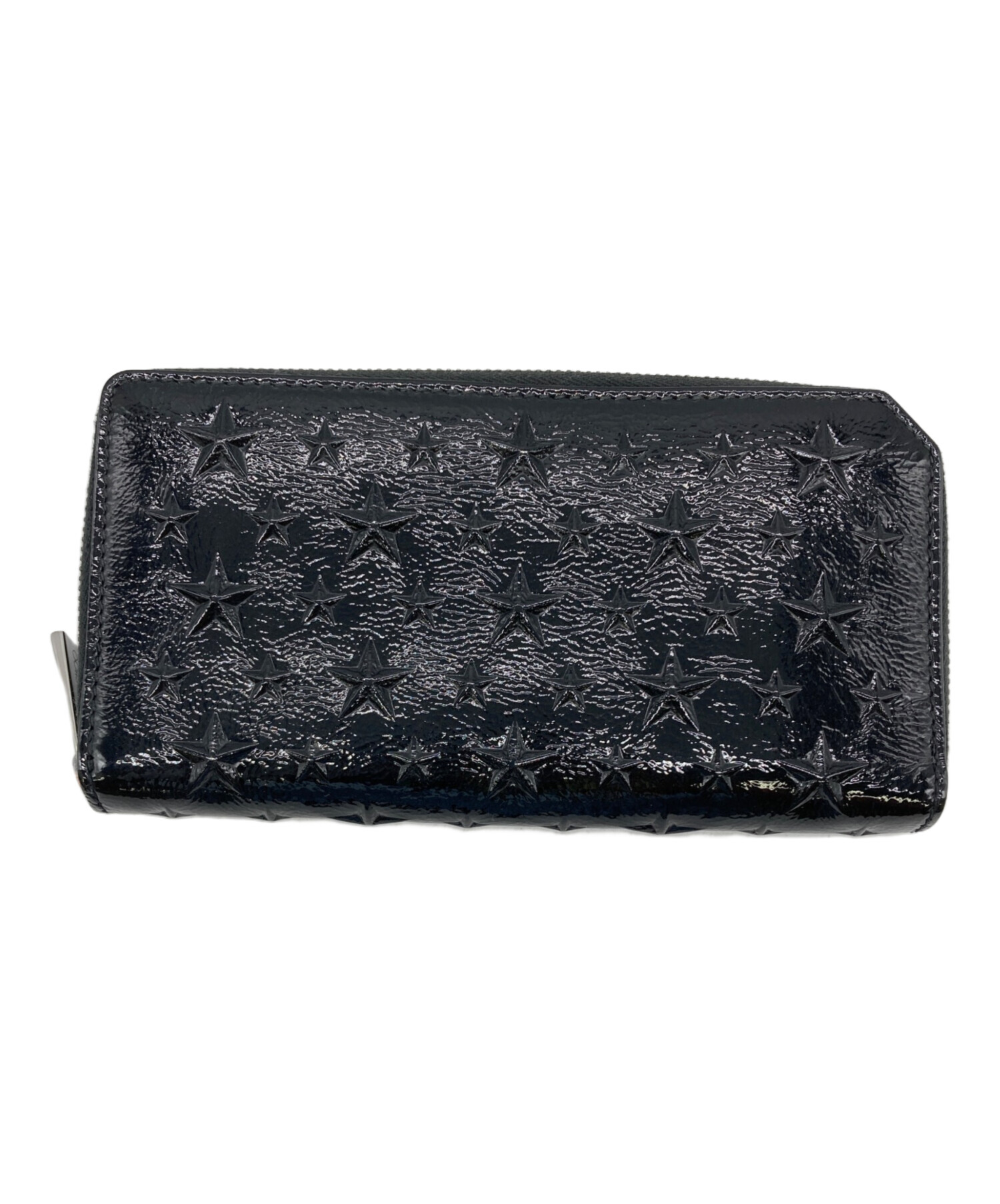 ジミーチュウ 財布/L字ファスナー  JIMMY CHOO 財布 レザー スタースタッズ チャコールグレー【中古】 中古・古着通販】JIMMY CHOO (ジミーチュウ) ナッパ スタースタッズ