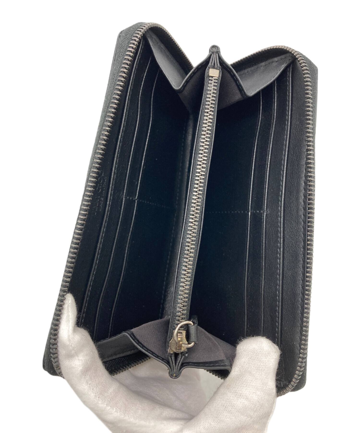 ジミーチュウ 財布/L字ファスナー  JIMMY CHOO 財布 レザー スタースタッズ チャコールグレー【中古】 中古・古着通販】JIMMY CHOO (ジミーチュウ) ナッパ スタースタッズ