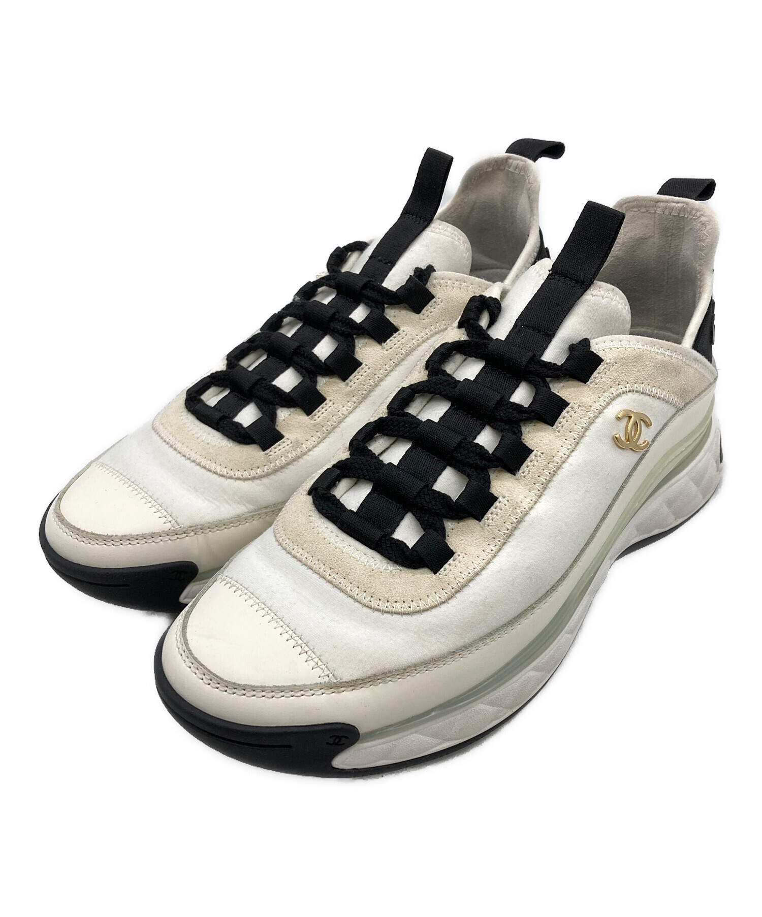 シャネル　スニーカー　正規品　ヴィンテージ 中古・古着通販】CHANEL (シャネル) ベルベット カーフ CC ココマーク