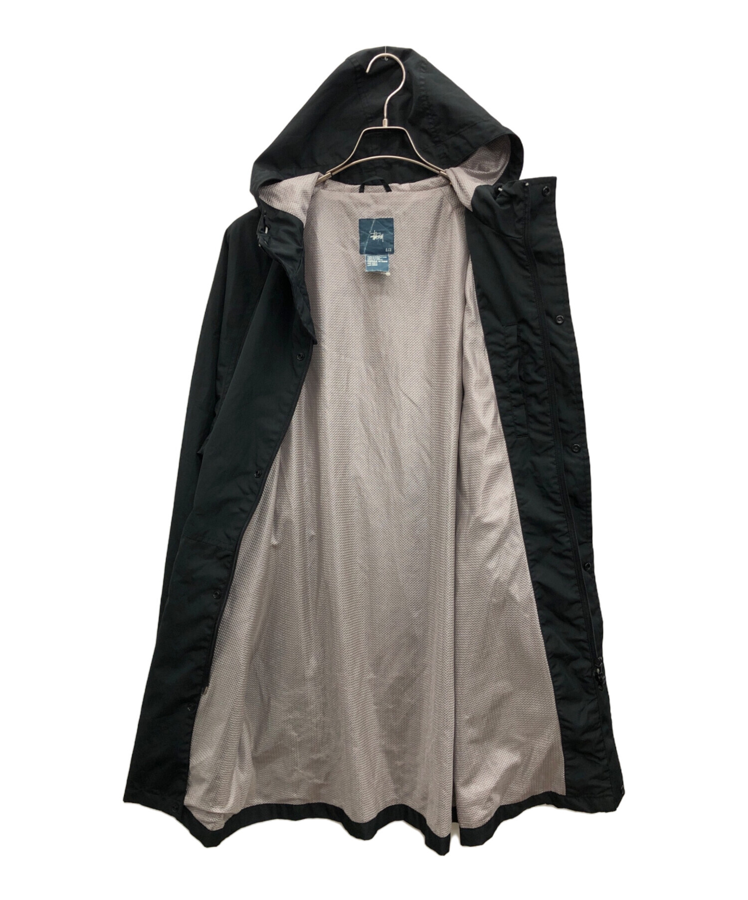 中古・古着通販】stussy (ステューシー) フーテッドロングジャケット 