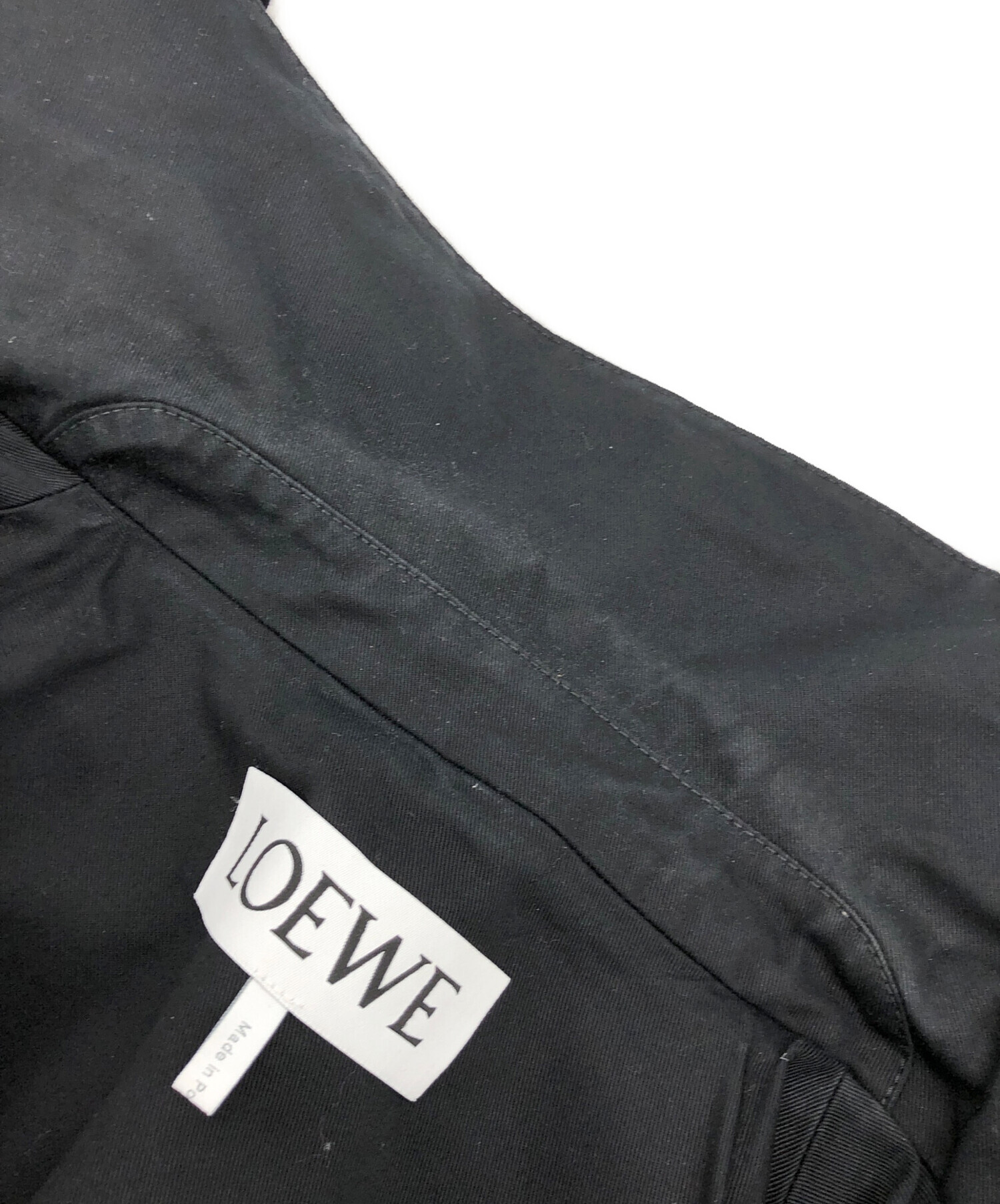 中古・古着通販】LOEWE (ロエベ) フーデッドジャケット ブラック 