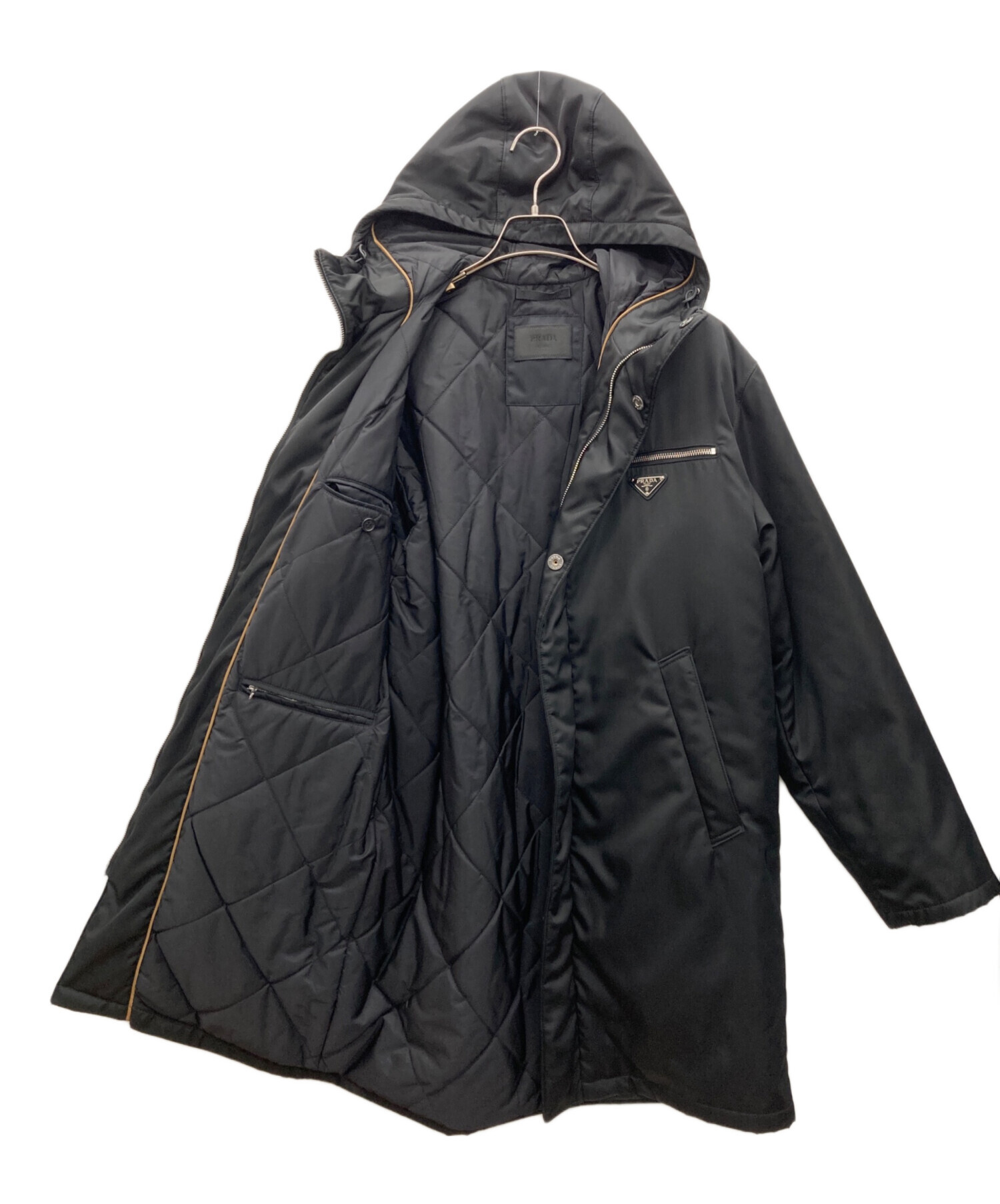 中古・古着通販】PRADA (プラダ) 中綿ナイロンギャバジンコート