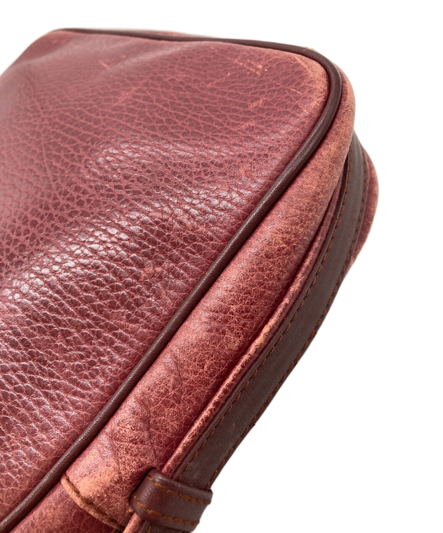 中古・古着通販】Cartier (カルティエ) ショルダーバッグ ボルドー 中古・古着通販】Cartier (カルティエ) ショルダーバッグ ボルドー