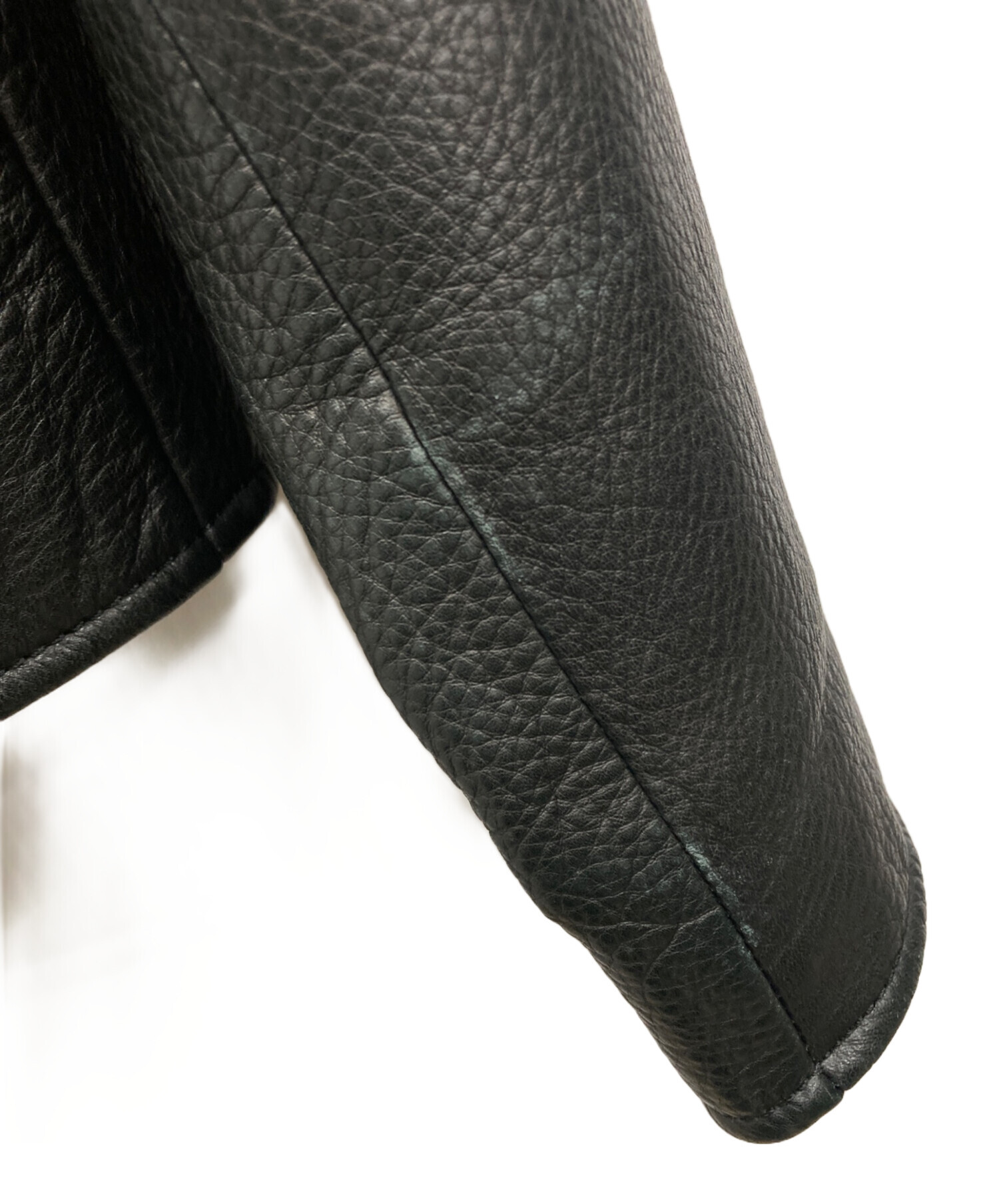 中古・古着通販】COACH (コーチ) レザージャケット ブラック サイズ:m