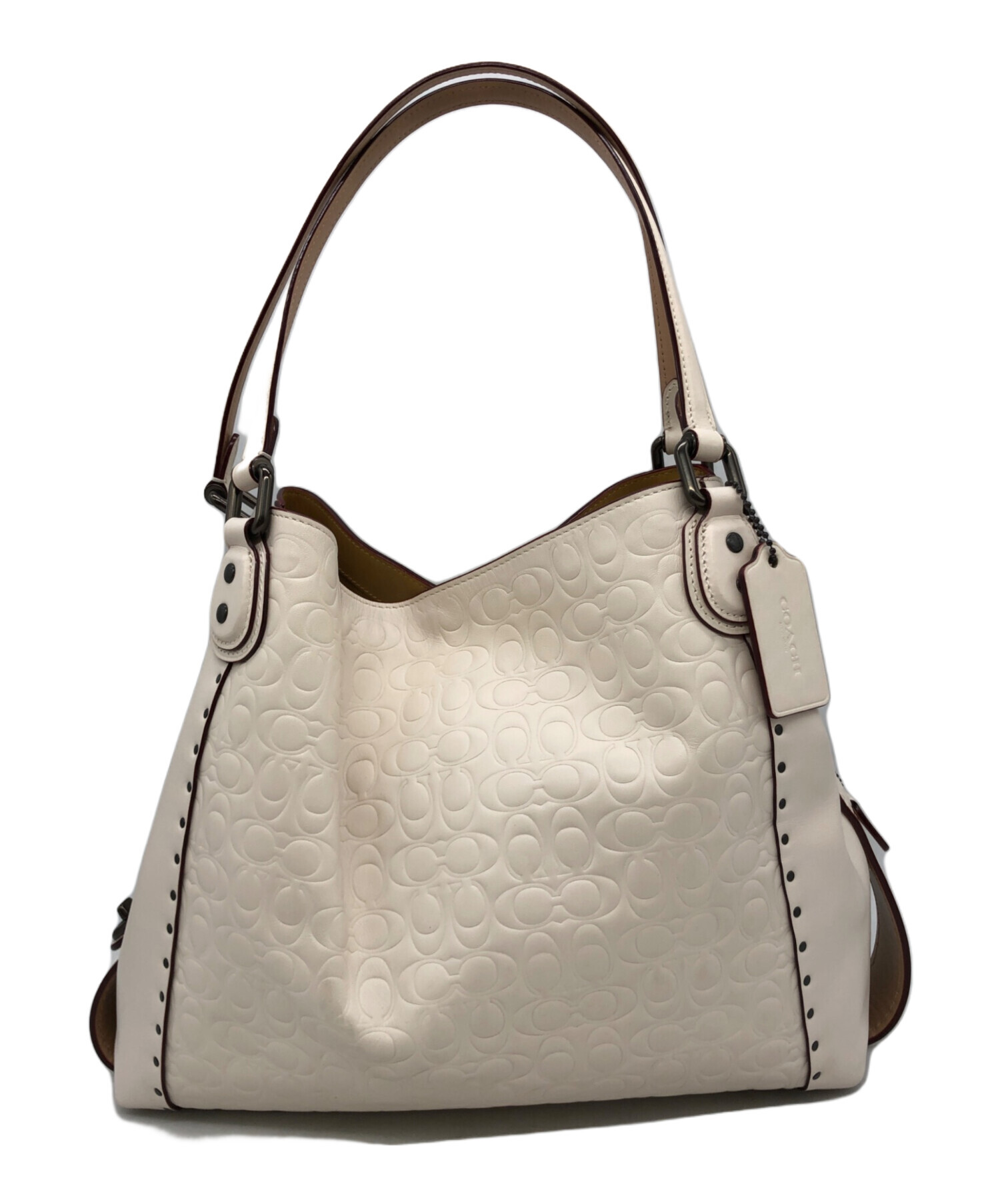 中古・古着通販】COACH (コーチ) ショルダーバッグ ホワイト 中古・古着通販】COACH (コーチ) ショルダーバッグ ホワイト