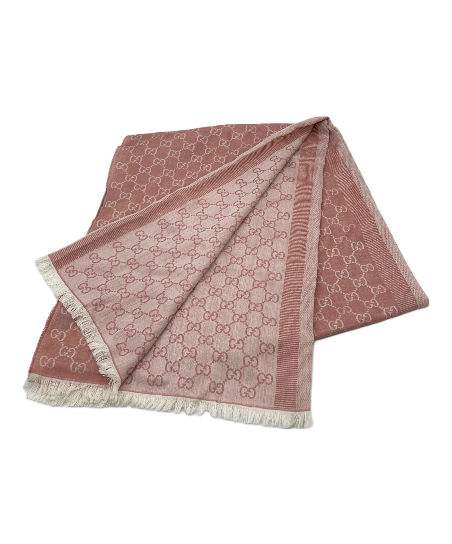 中古・古着通販】GUCCI (グッチ) 長方形ストール ピンク 未使用品