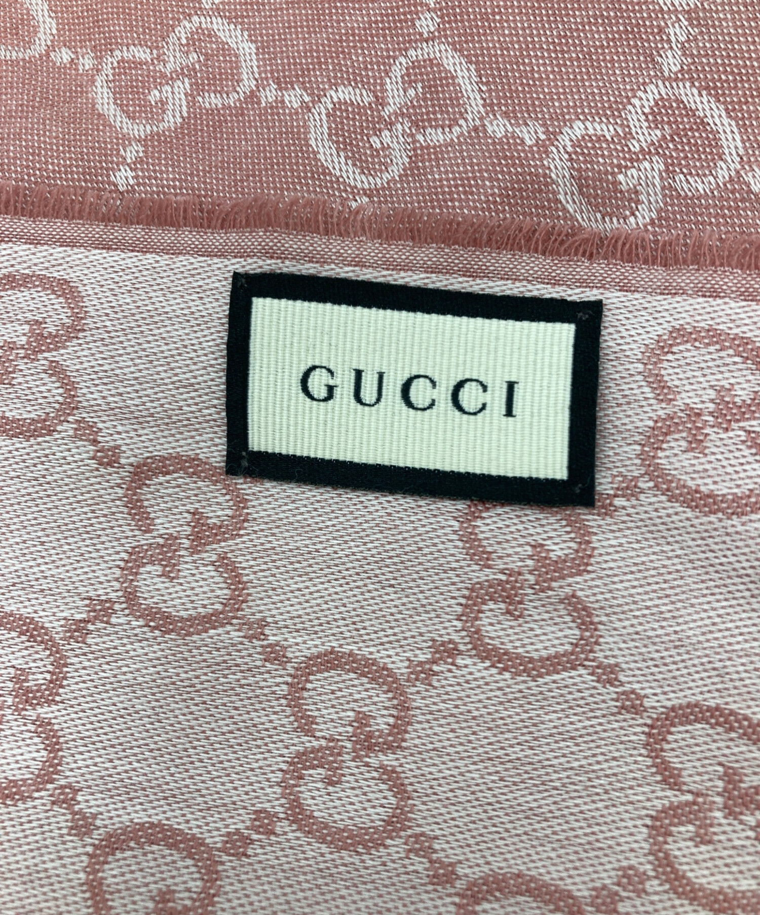中古・古着通販】GUCCI (グッチ) 長方形ストール ピンク 未使用品