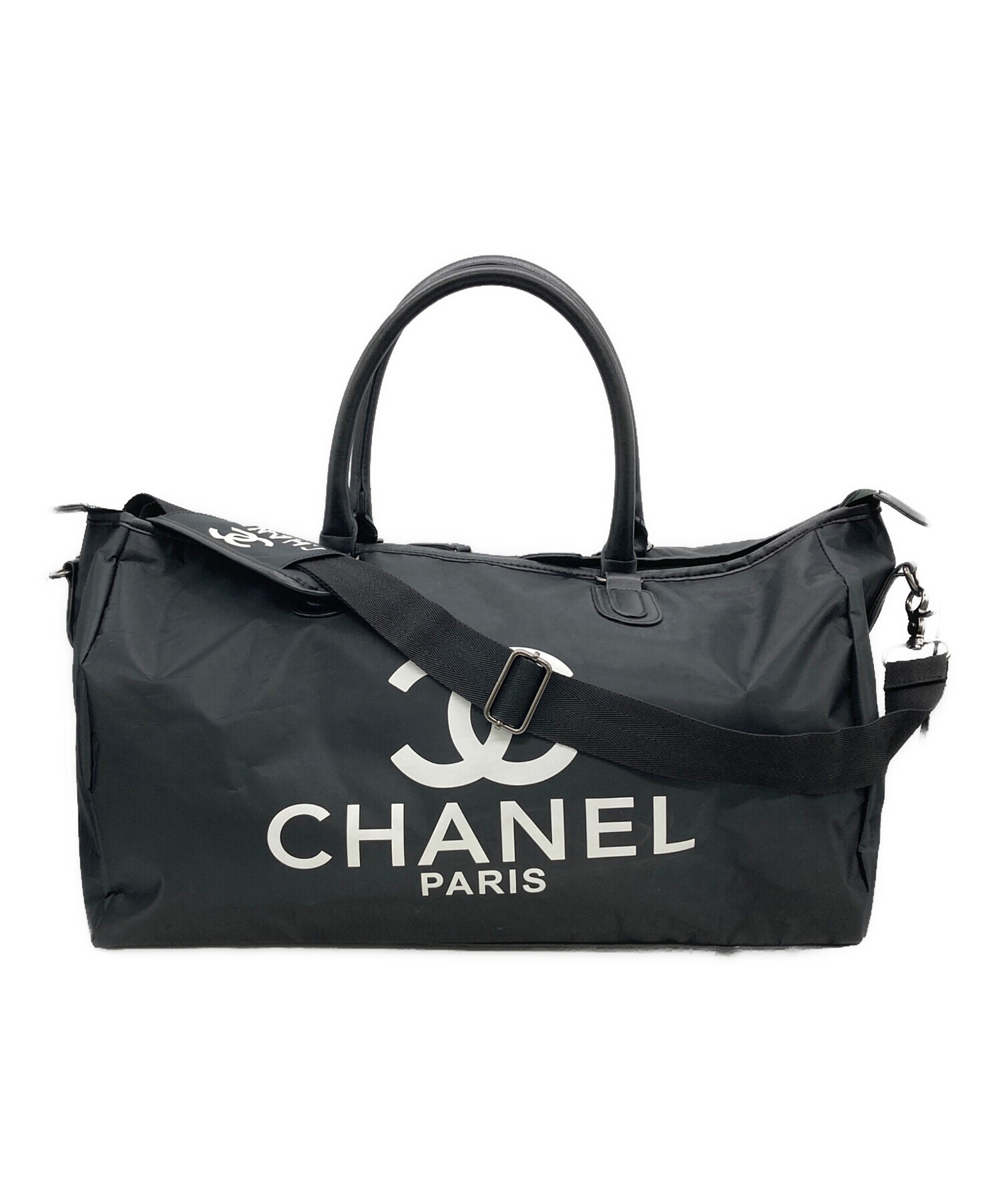 CHANEL PARIS ブラック ボストンバッグ シャネル ノベルティ ミニ