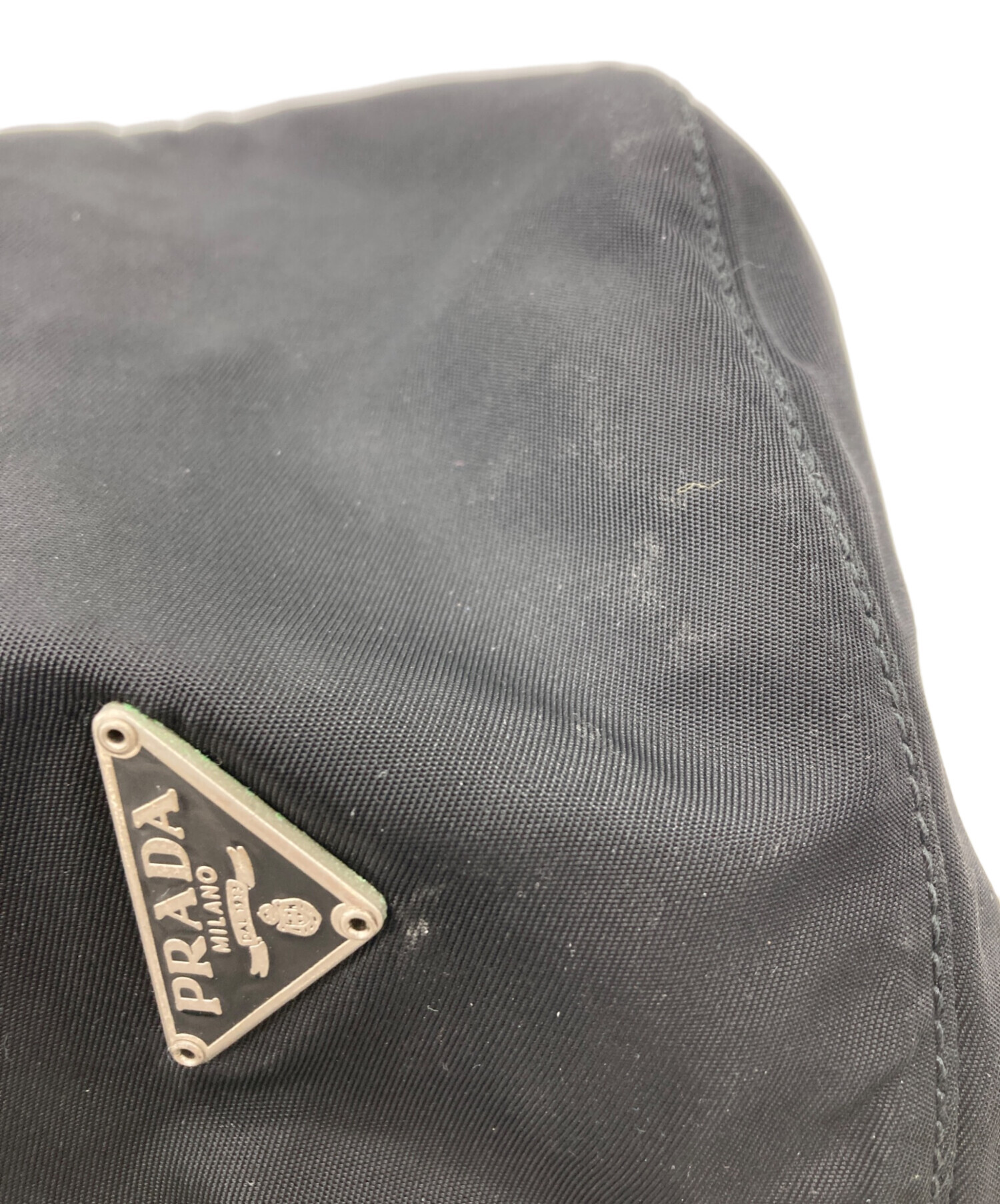 プラダ　ポーチ　きんちゃく 中古・古着通販】PRADA (プラダ) 巾着ポーチ ブラック｜ブランド・古着