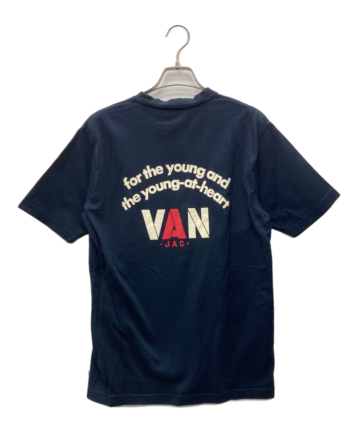 天地真理 レトロTシャツ VAN JAC ヴァンジャケット　昭和 中古・古着通販】VAN JAC (ヴァン・ヂャケット) Tシャツ ネイビー