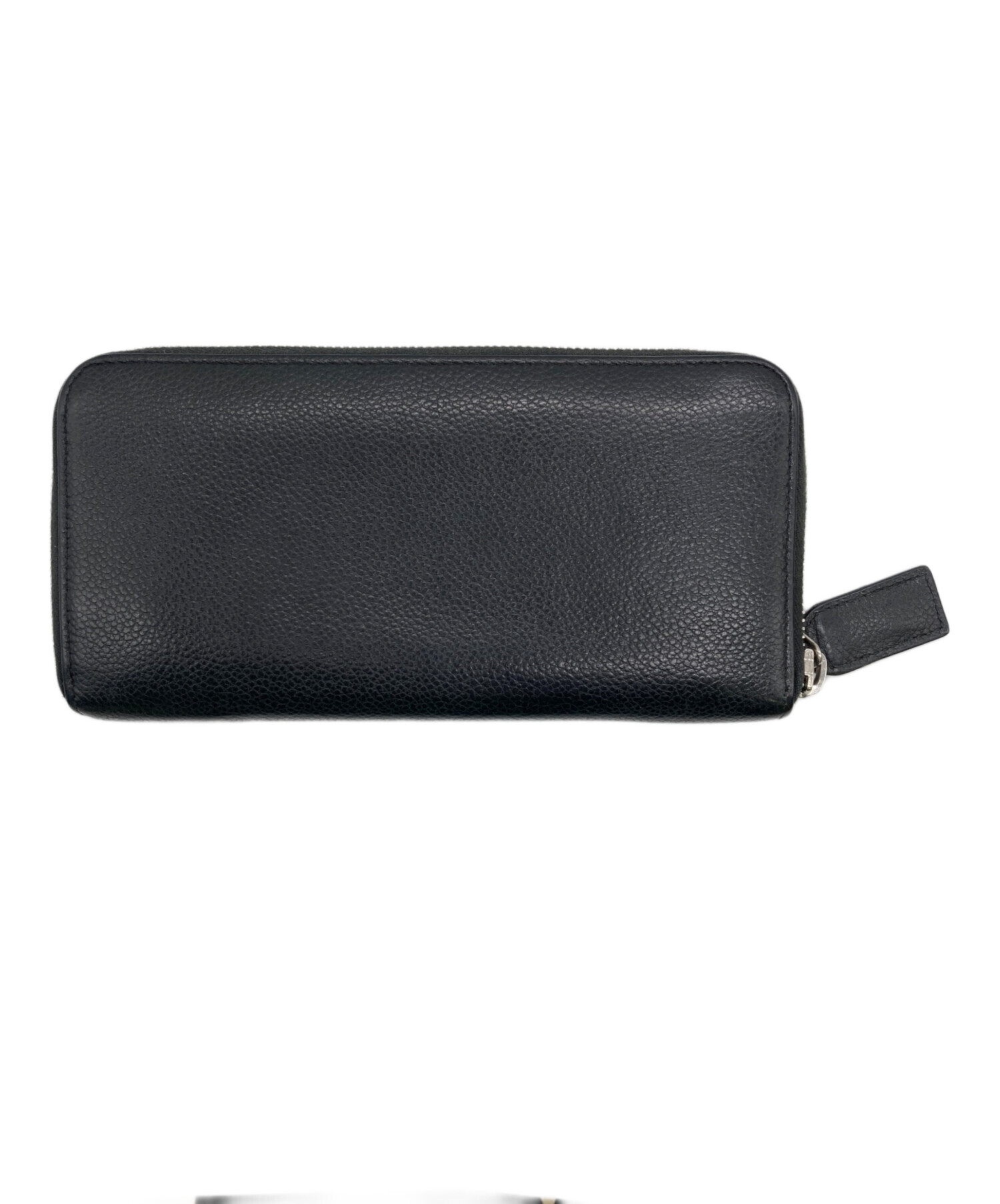 SAINT LAURENT PARIS 長財布 ラウンドファスナー ブラック 中古・古着通販】Saint Laurent Paris (サンローランパリ) ラウンド