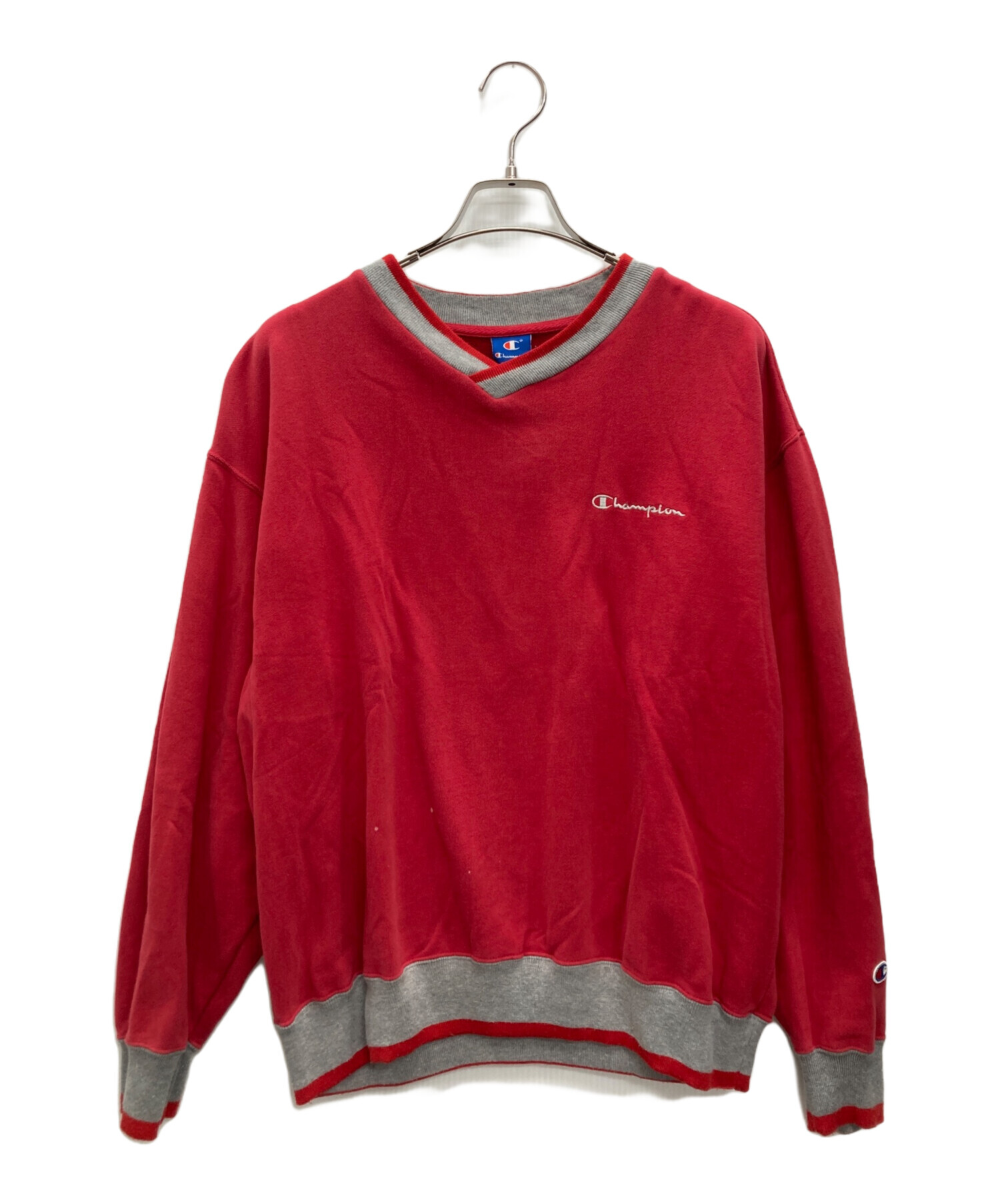 中古・古着通販】Champion (チャンピオン) スウェット レッド サイズ:L 