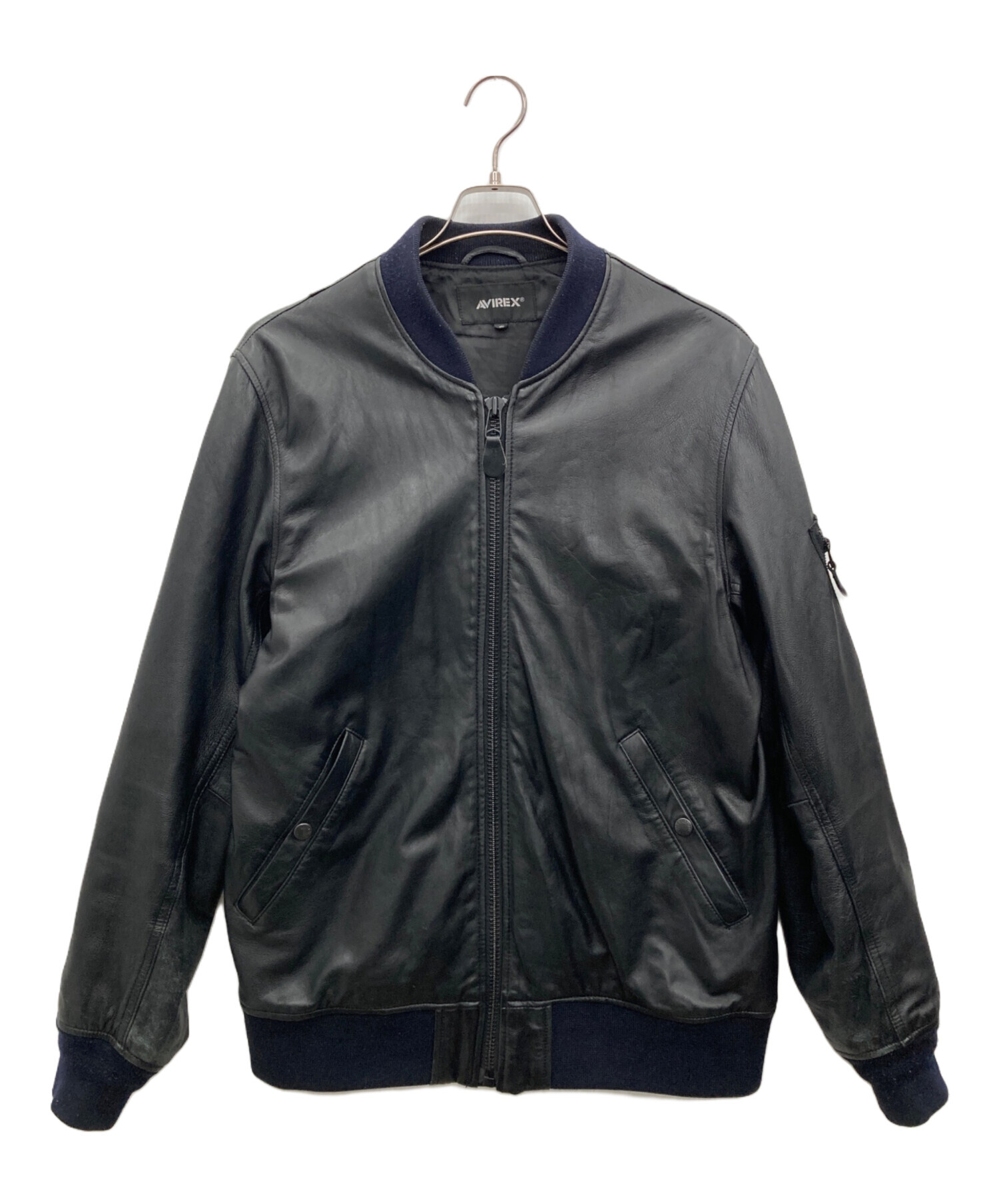 中古・古着通販】AVIREX (アヴィレックス) ブルゾン ブラック サイズ 