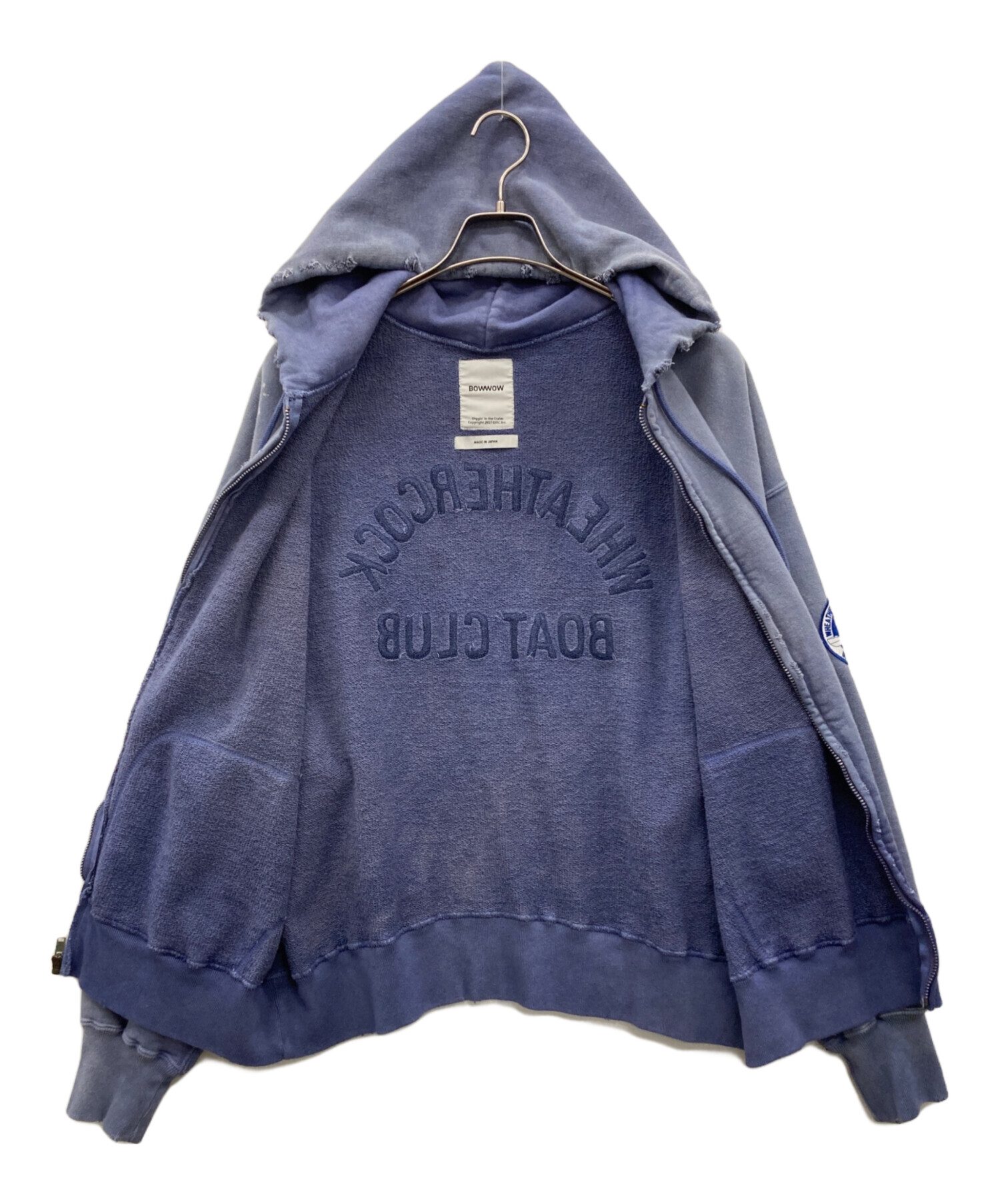 中古・古着通販】BOWWOW (バウワウ) BOAT CLUB ZIP HOODIE ネイビー 