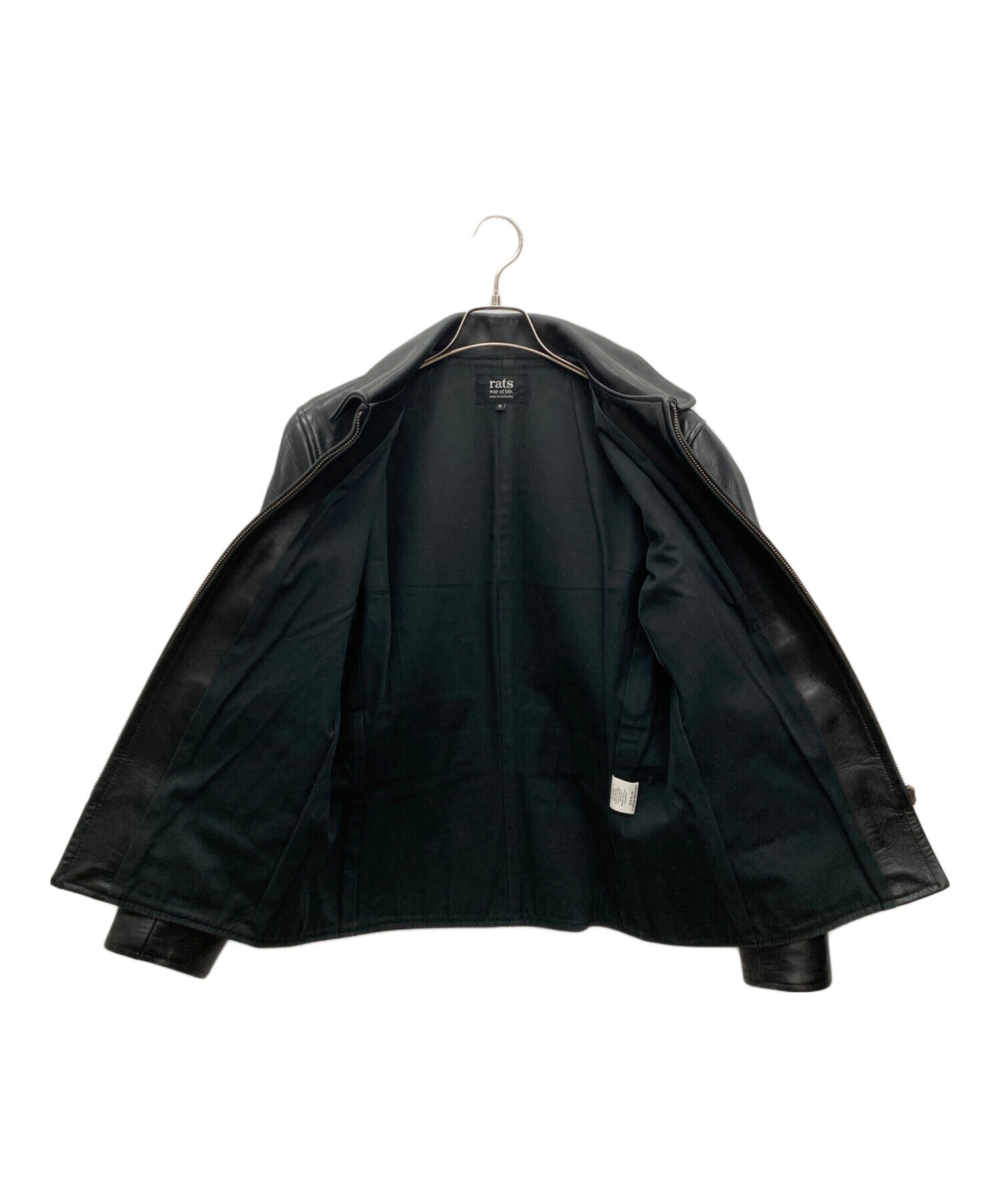 中古・古着通販】RATS (ラッツ) レザージャケット ブラック サイズ:M