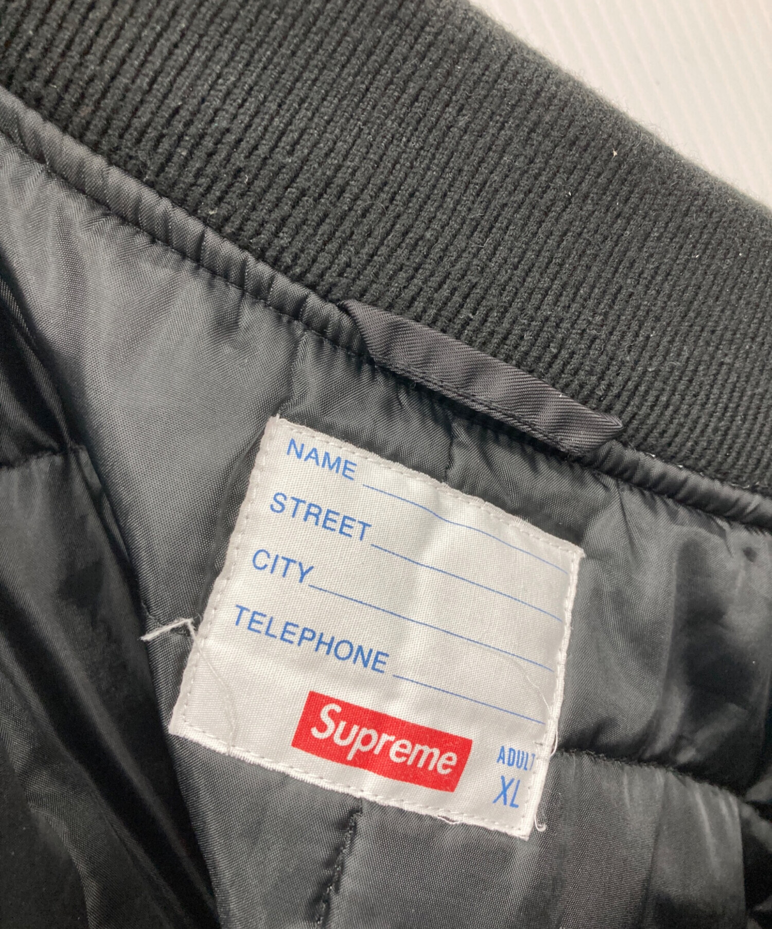 中古・古着通販】Supreme (シュプリーム) スタジャン ブラック サイズ