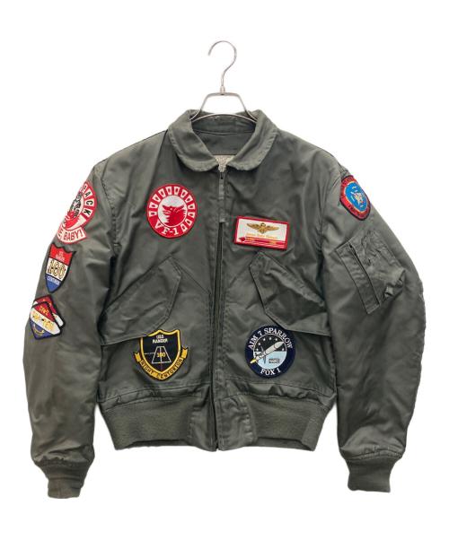 【イオン広店】 中古 HOUSTON | ヒューストン その他アウター カーキグリーン サイズ：38 【93】 中古・古着通販】HOUSTON (ヒューストン) フライトジャケット カーキ