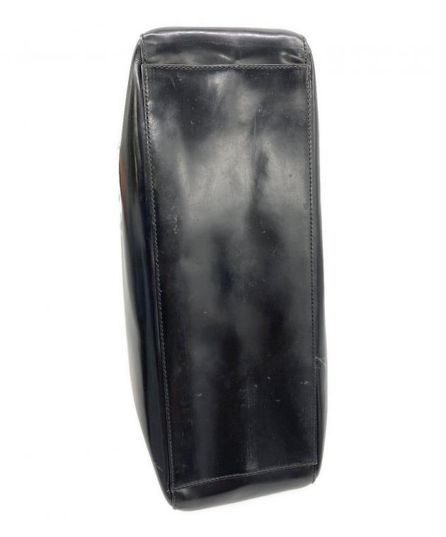 中古・古着通販】PRADA (プラダ) エナメルハンドバッグ ブラック