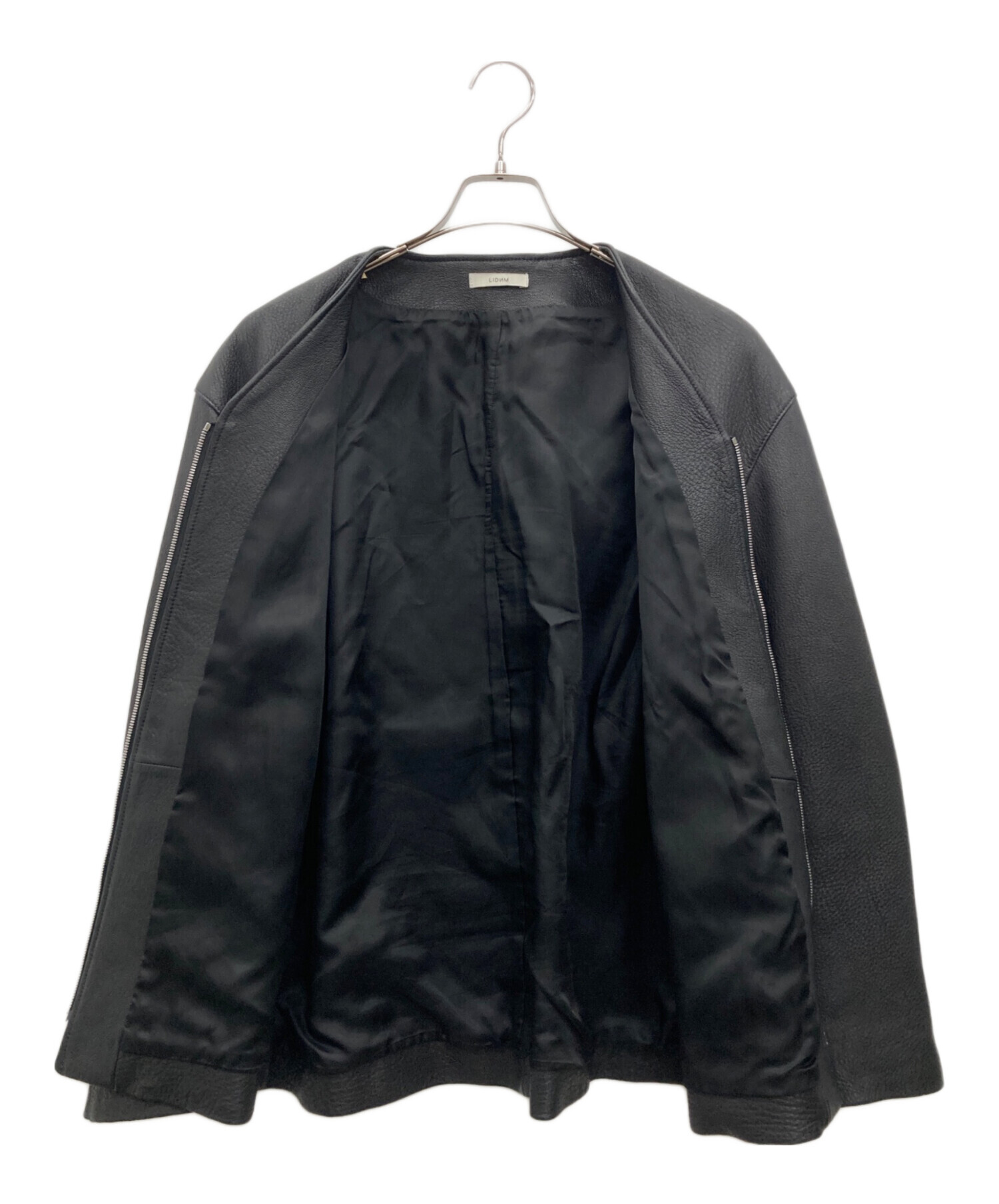中古・古着通販】LIDnM (リドム) ラムレザージャケット ブラック