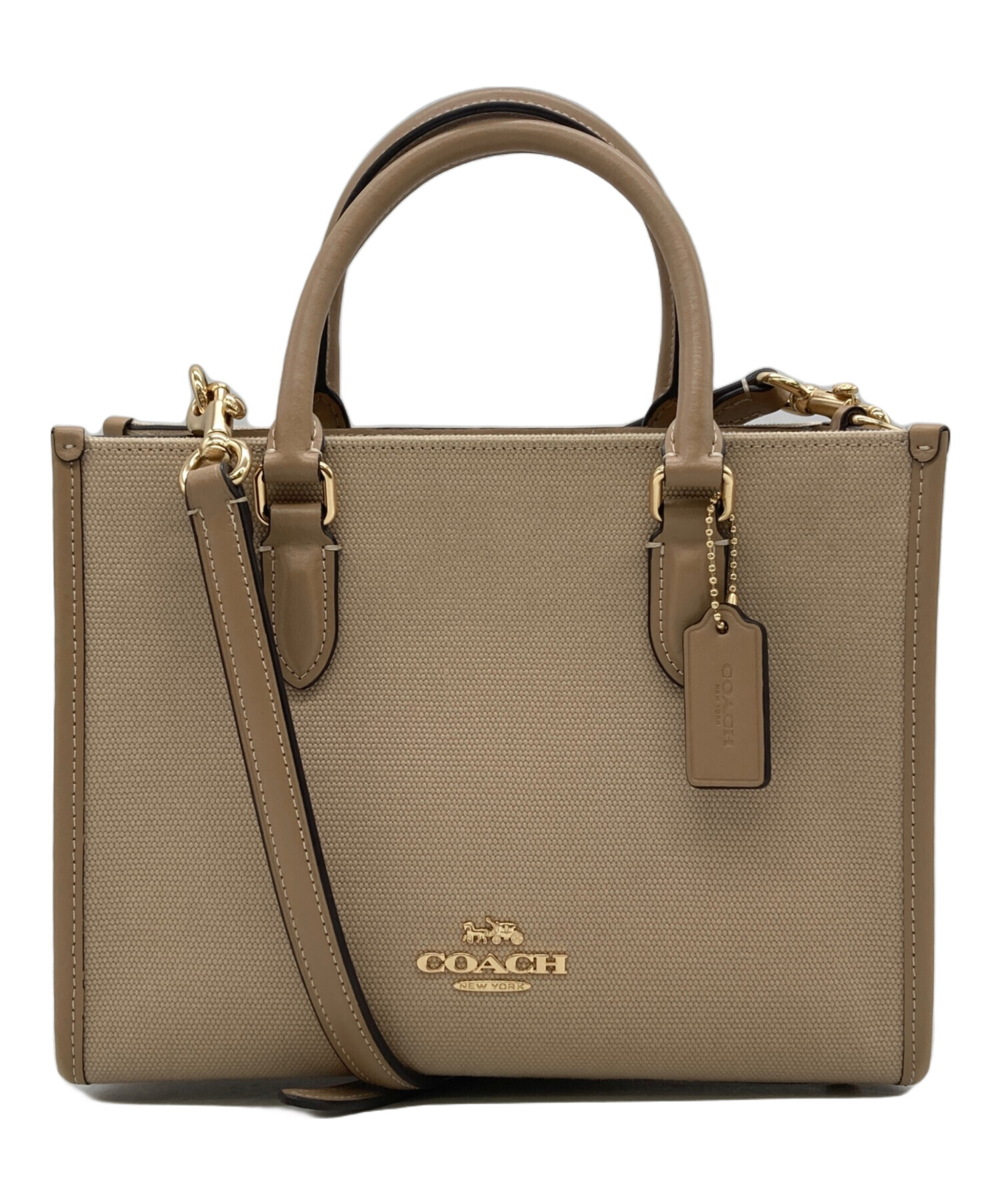 中古・古着通販】COACH (コーチ) 2WAYバッグ ベージュ｜ブランド・古着 